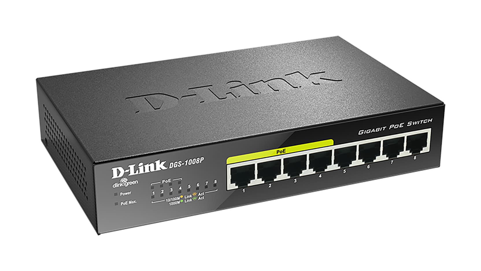 

Switch D-Link DGS-1008P/E (8x 10/100/1000Mbps)