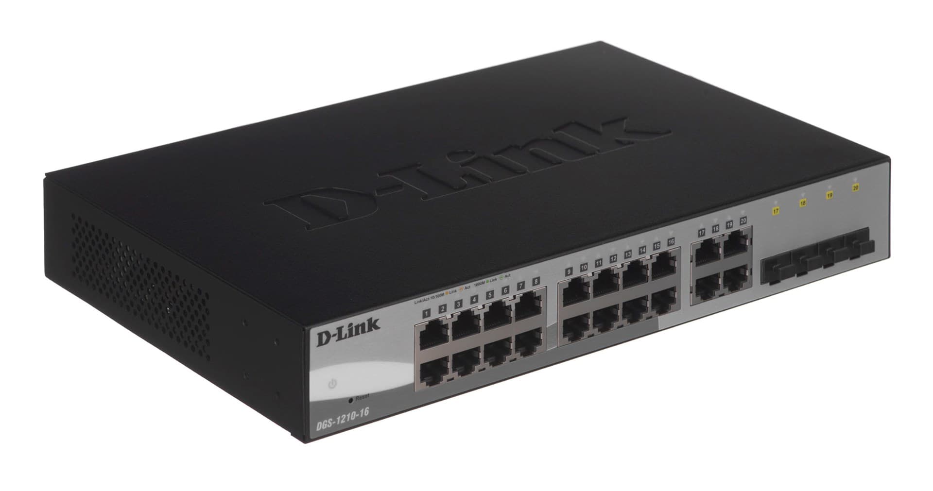 

DGS-1210-16 SMART switch L2 12x1GB 4xCOMBO Metal Rack 19''