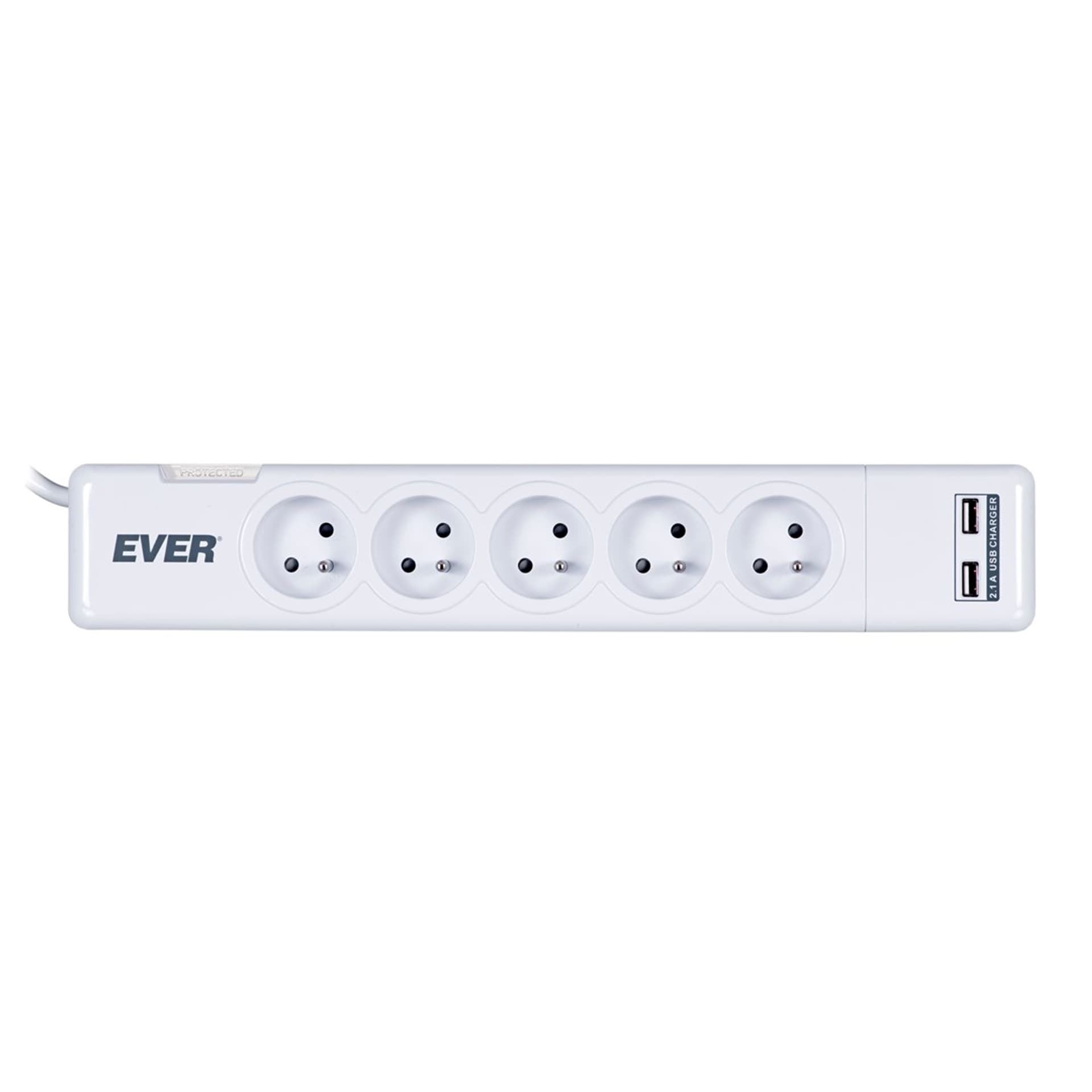 

Listwa przeciwprzepięciowa Ever ELITE T/LZ11-ELI015/0000 (2 x USB, 5 x UTE; 10 A; 1,5m; kolor biały)