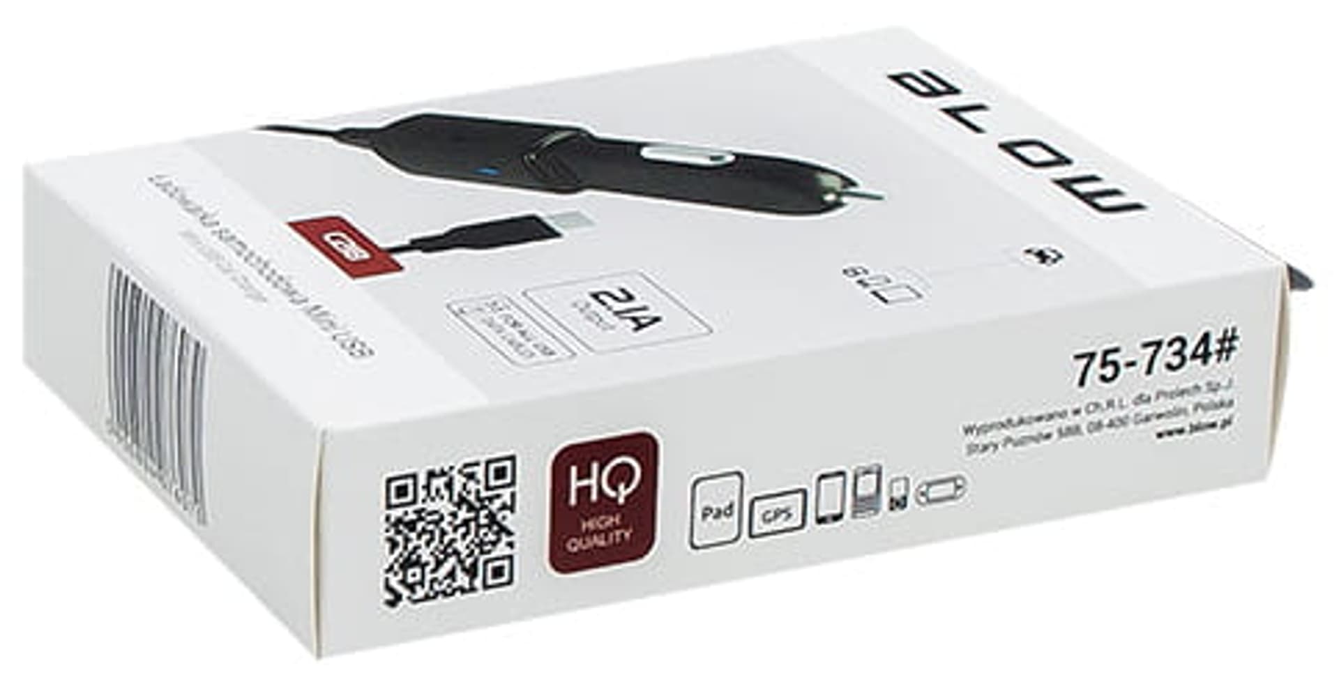 

Ładowarka samochodowa 2,1A mini USB Blow 75-734