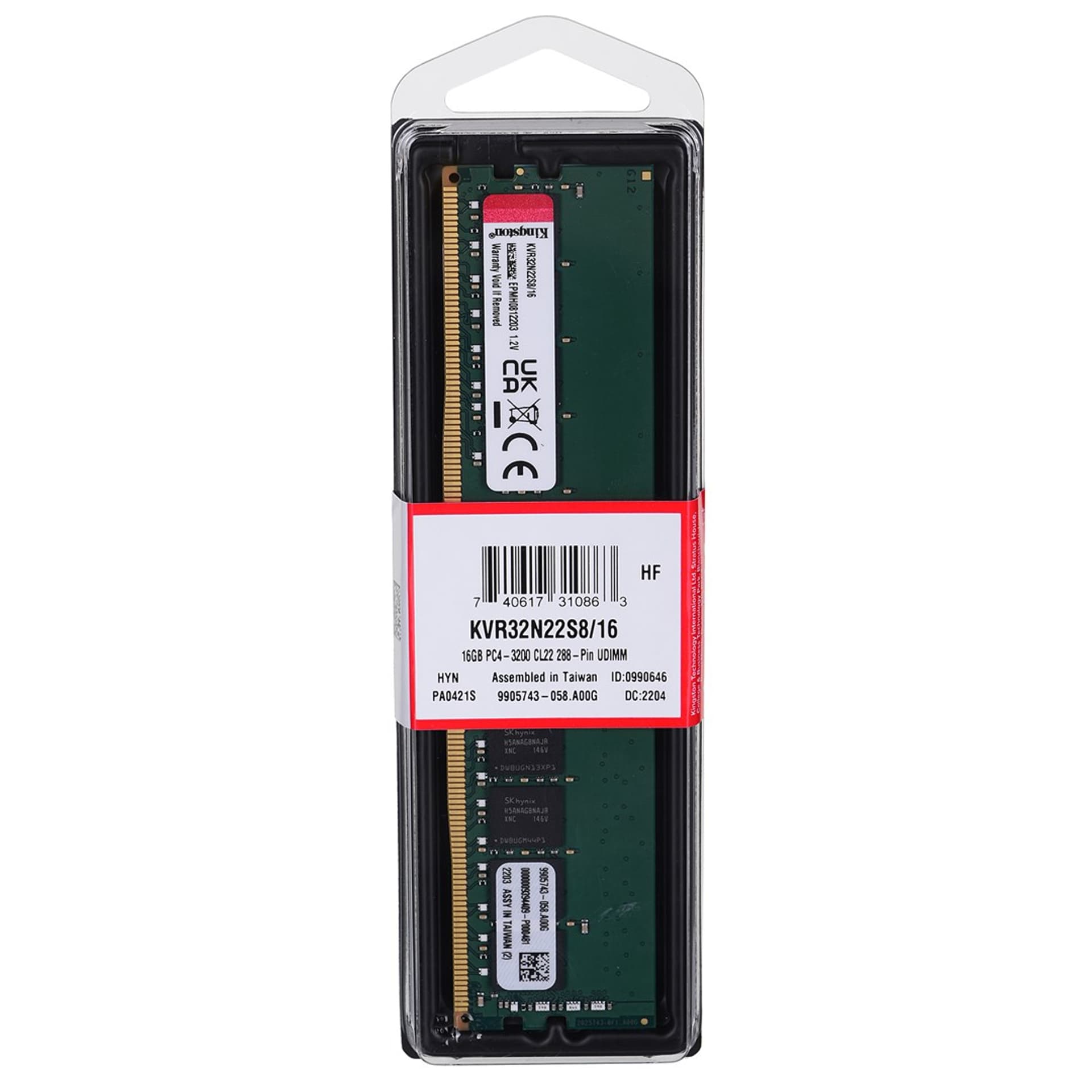 

Pamięć KINGSTON DIMM DDR4 16GB 3200MHz SINGLE