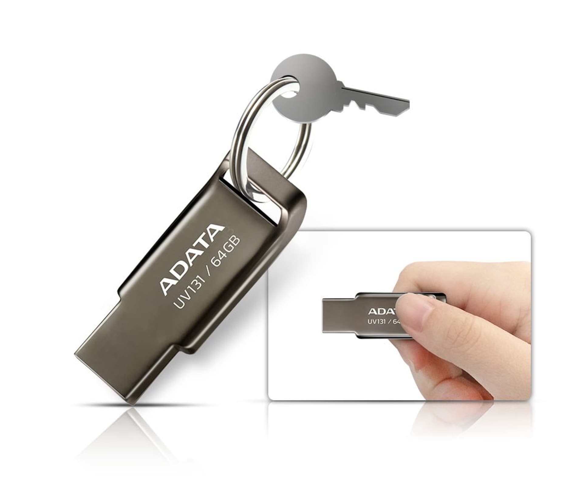 

Pendrive ADATA UV131 AUV131-32G-RGY (32GB; USB 3.0; kolor srebrny)