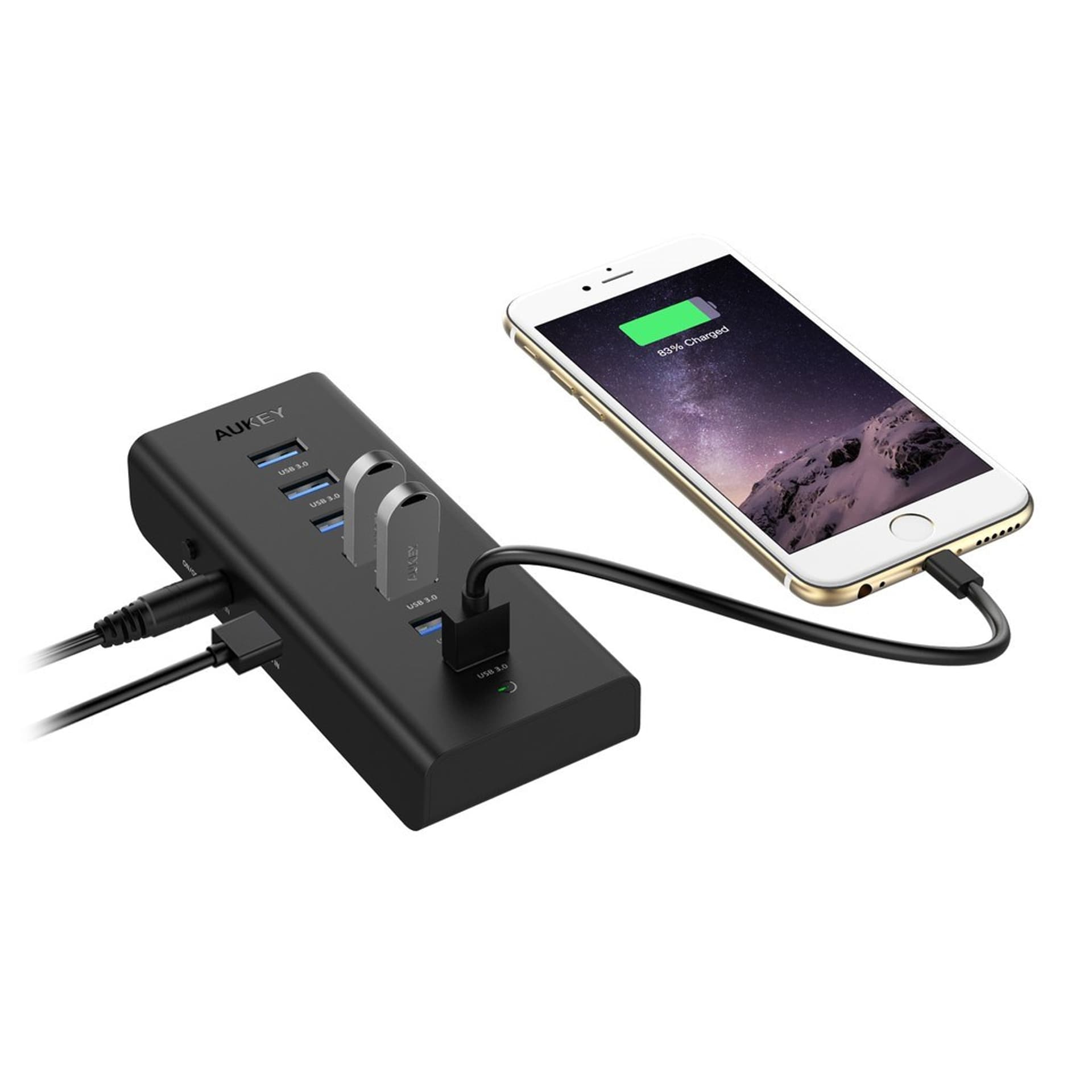 

AUKEY CB-H3 HUB USB 7W1 AKTYWNY 7XUSB 3.0 5GBPS