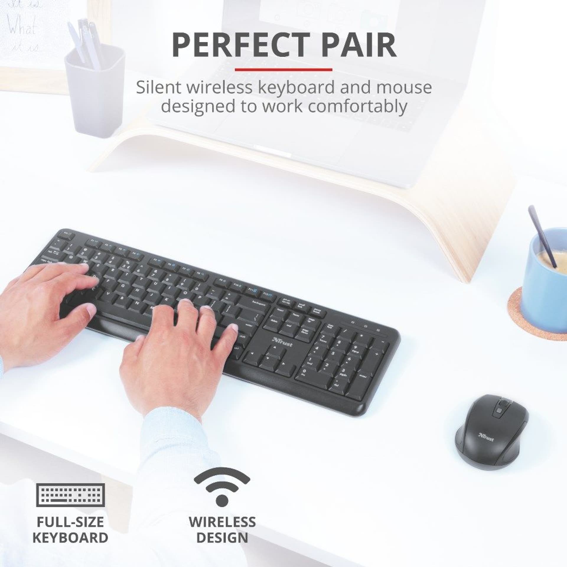 

Zestaw KLAWIATURA + MYSZ TRUST ODY Wireless Silent