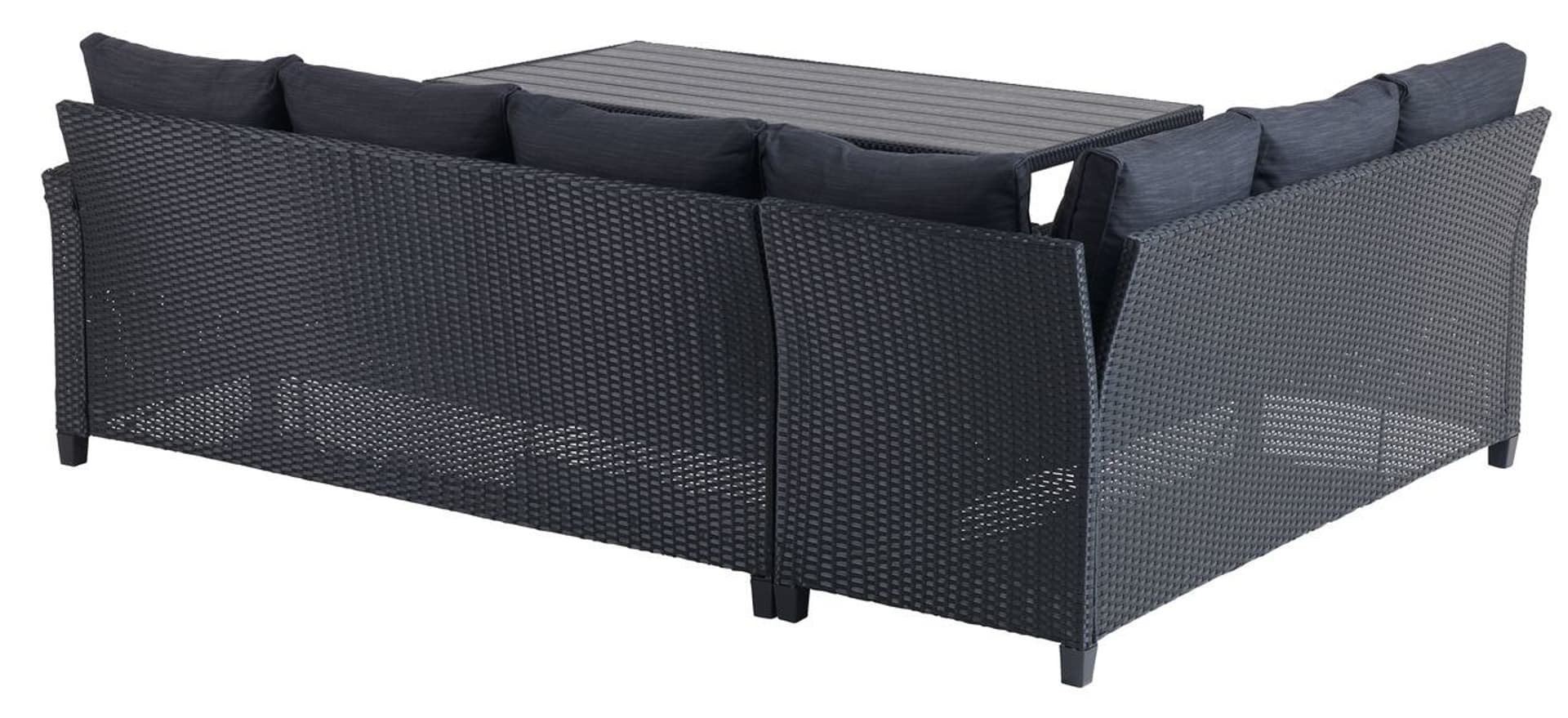 

Zestaw ogrodowy (sofa narożna+stół) ULLEHUSE czarny, Sofa narożna+stół) ullehuse czarn