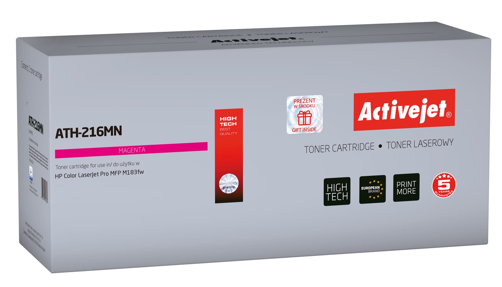 

Toner Activejet ATH-216MN (zamiennik HP 216A W2413A; Supreme; 850 stron; czerwony) z chipem, Zamiennik hp 216a w2413a;supreme;850 stron;czerwony) z chipe