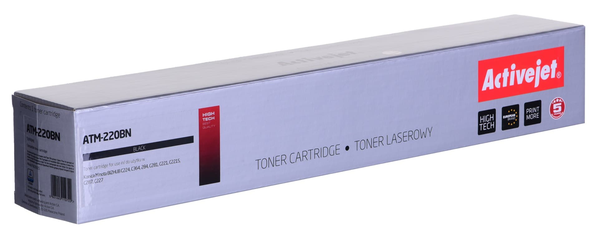 

Toner Activejet ATM-220BN (zamiennik Konica Minolta TN220K/221K; Supreme; 27000 stron; czarny)