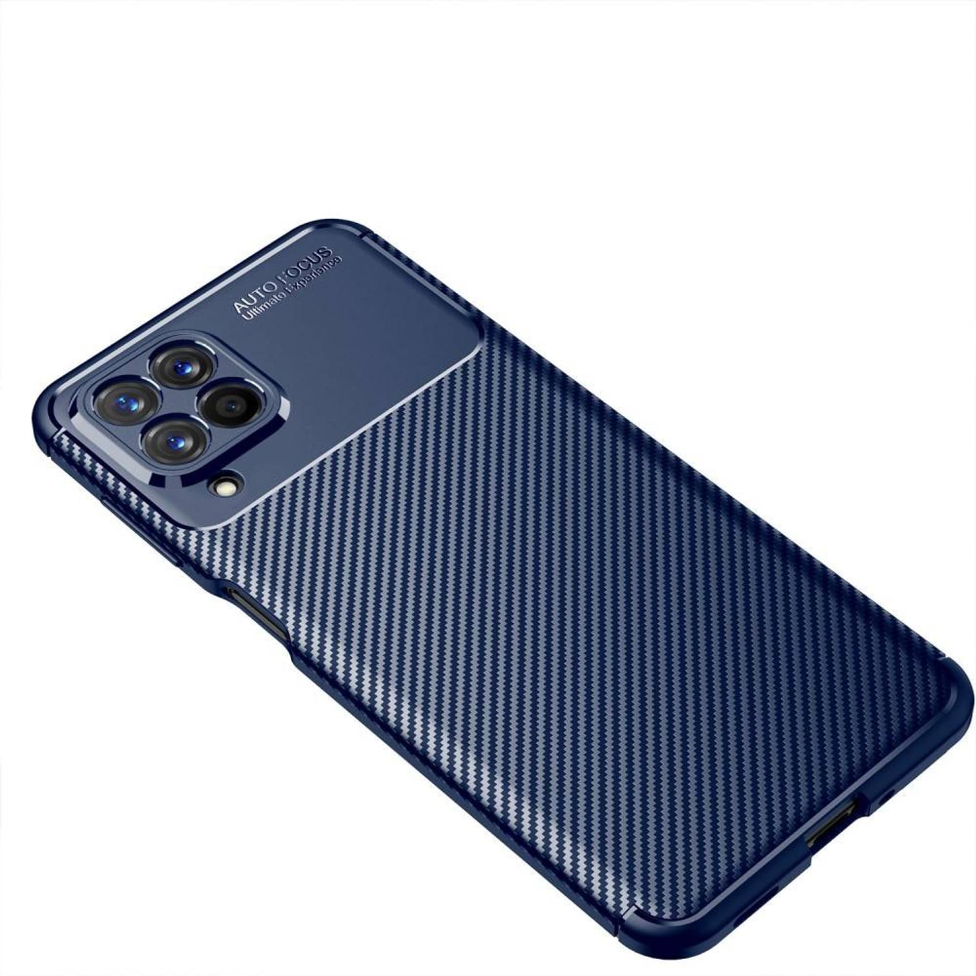 

Etui SAMSUNG GALAXY M53 5G Pancerne Shockproof Nexeri Carbon Fiber niebieskie