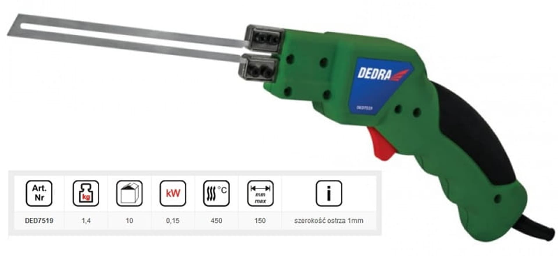 

Nóż termiczny do cięcia styropianu 150W Dedra DED7519