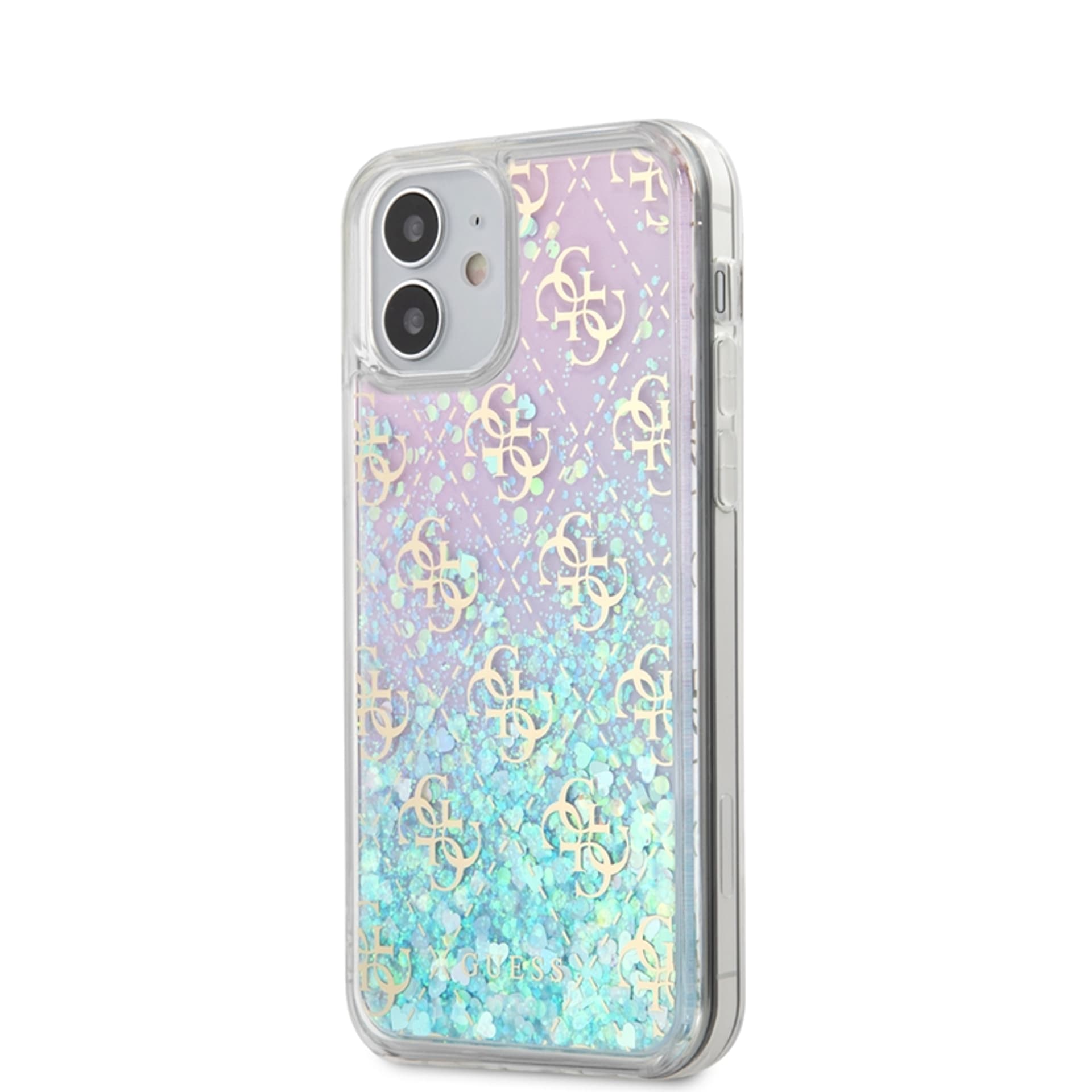 

Guess GUHCP12SLG4GGBLPI iPhone 12 mini 5,4" różowy/pink hardcase Gradient Liquid Glitter 4G