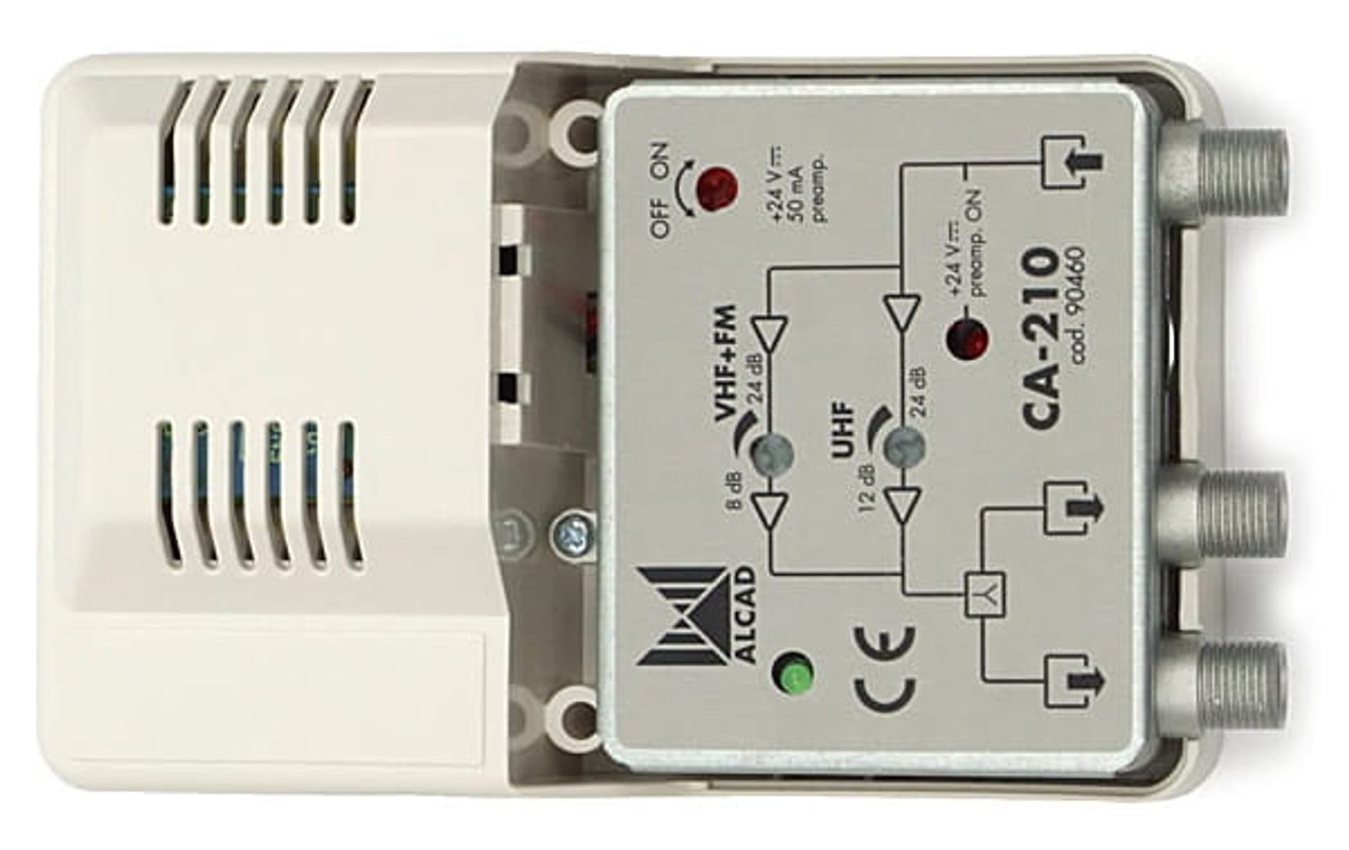 

ALCAD CA-210 Wzmacniacz antenowy szerokopasmowy 1x2