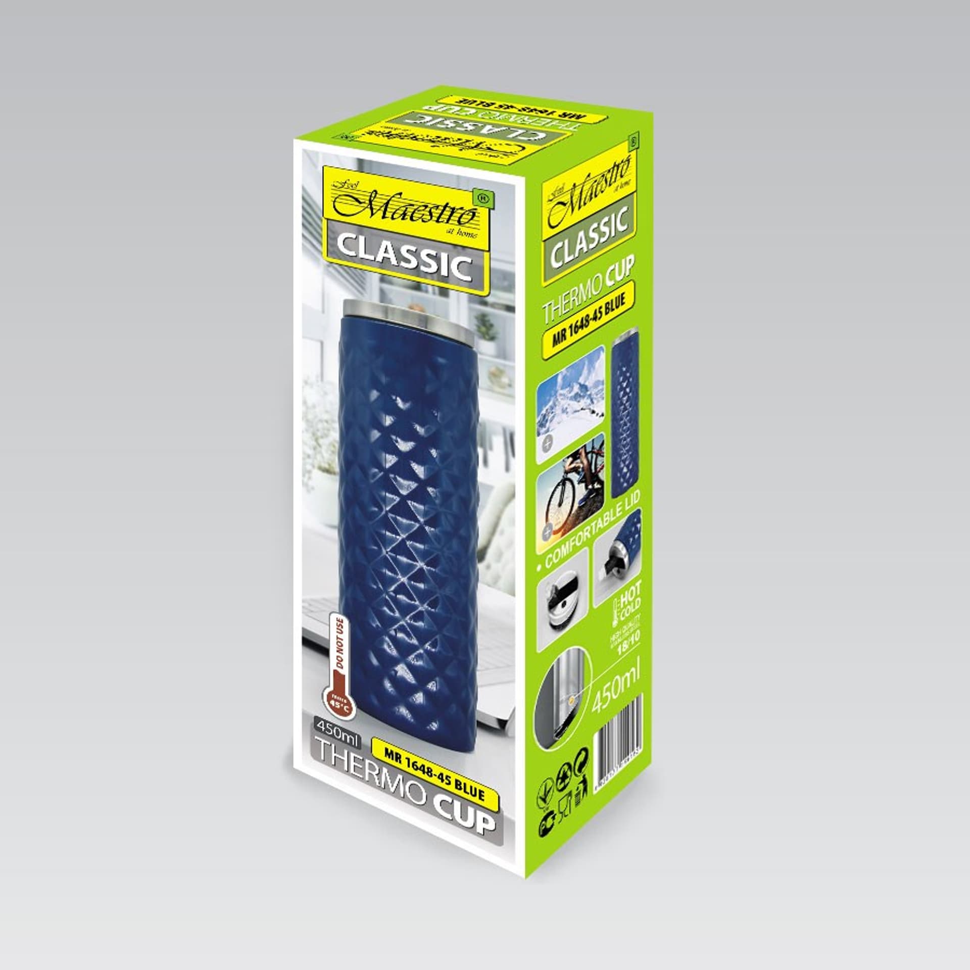

Kubek termiczny 450 ml MAESTRO MR-1648-45-BLUE