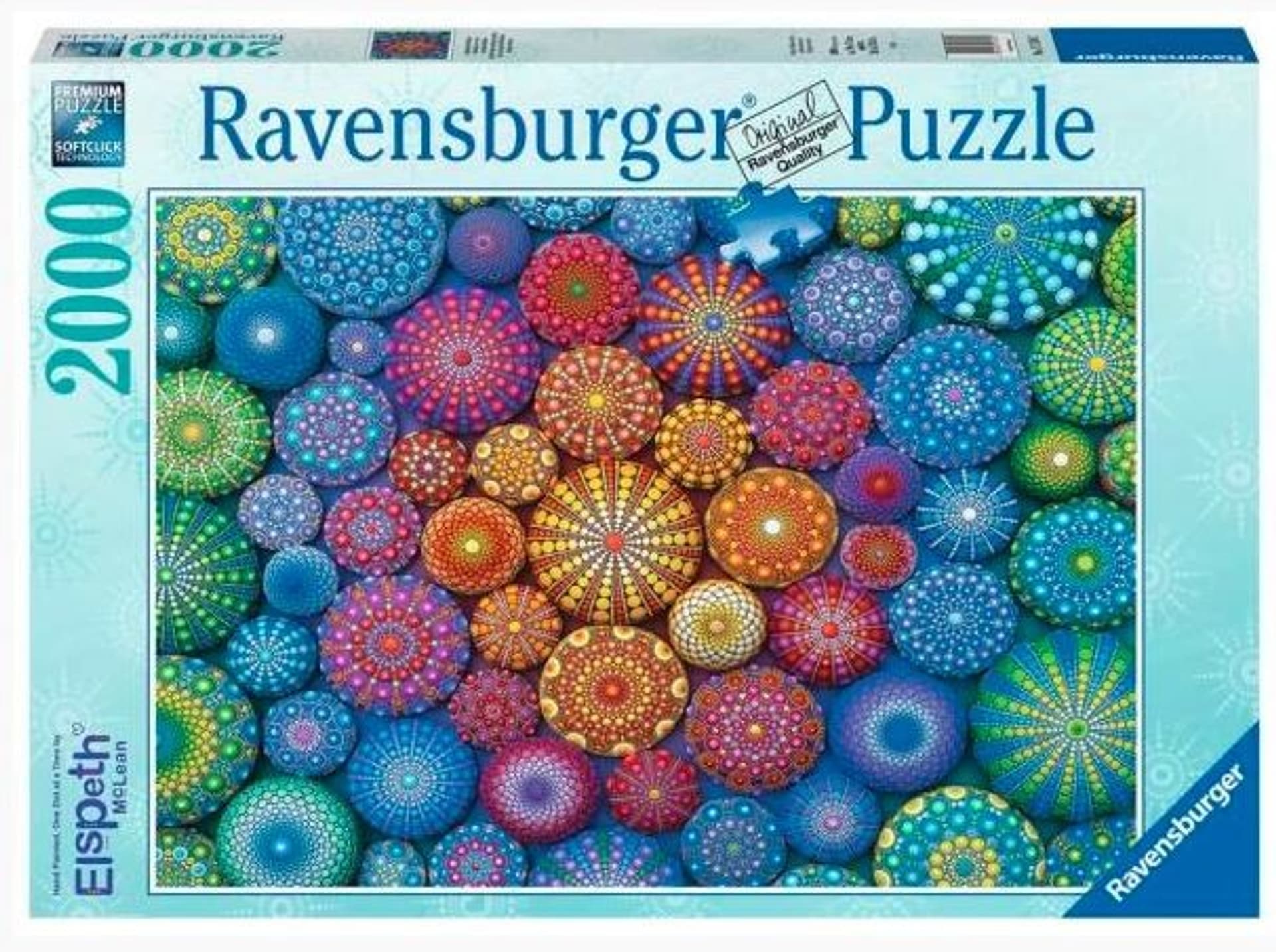 

Puzzle 2D 2000 elementów Tęczowe mandale