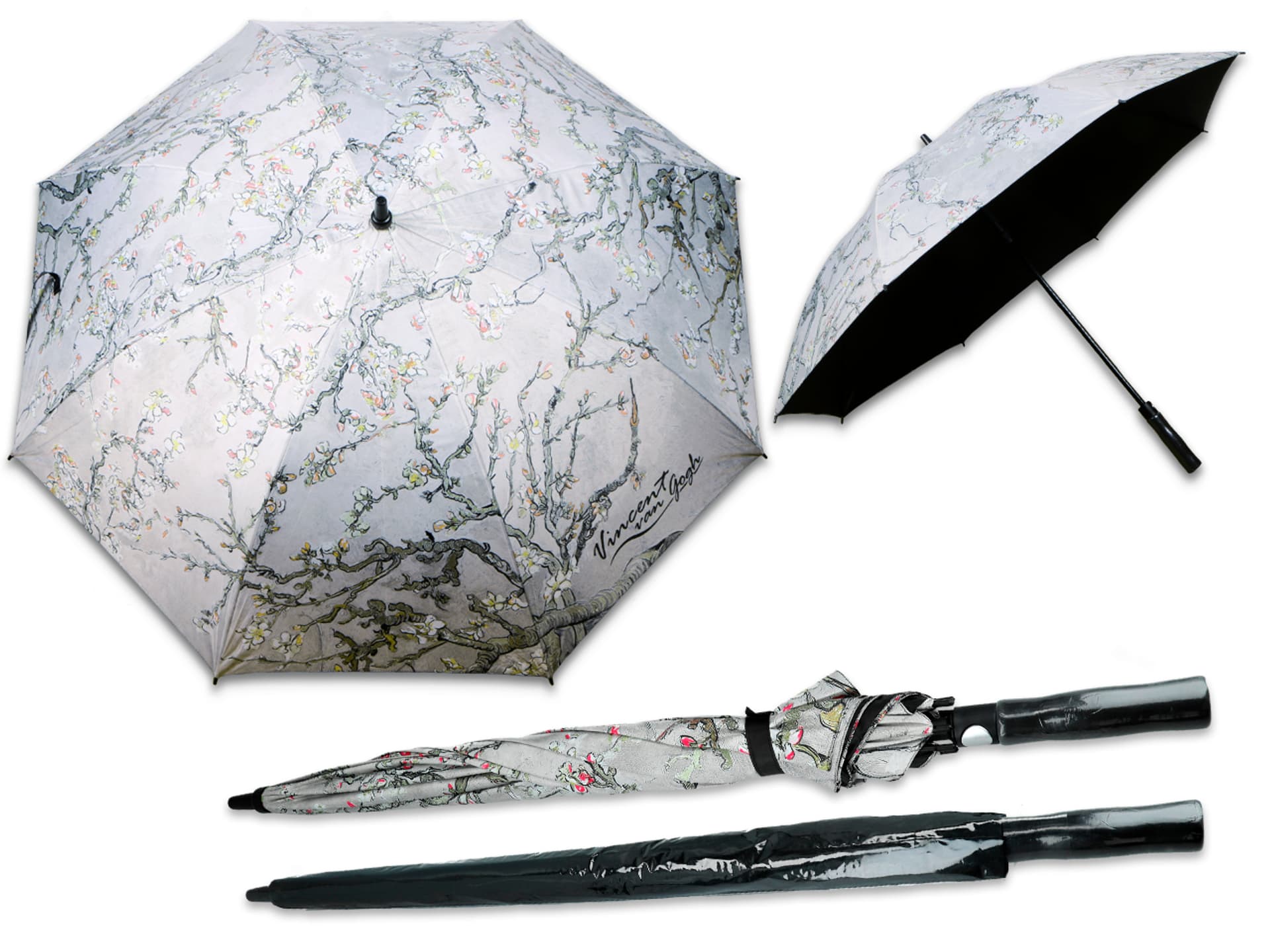 

Parasol automatyczny - V. van Gogh, Migdałowiec, szary (CARMANI)