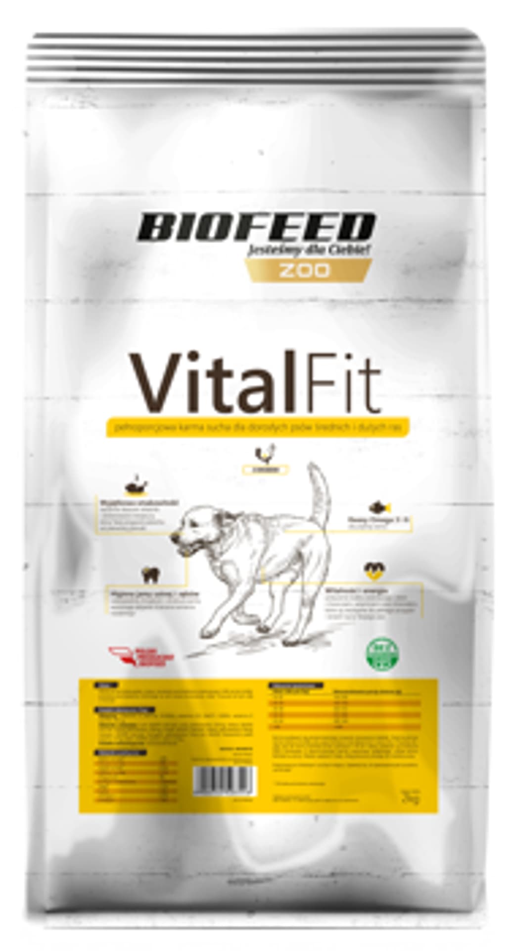 

BIOFEED VITALFIT dla dorosłych psów wszystkich ras z drobiem 15kg