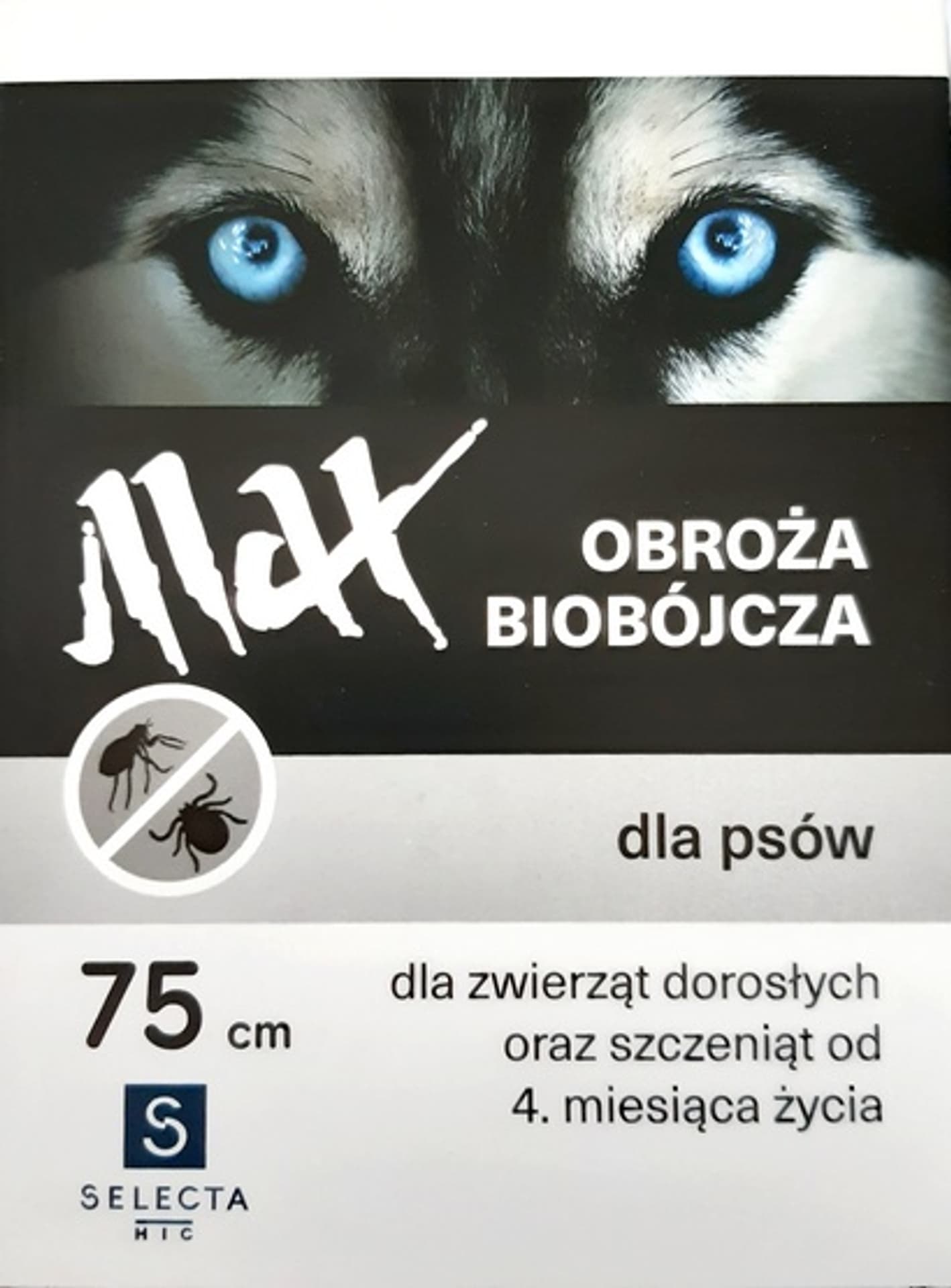 

SELECTA Obroża biobójcza Max 75 cm czarna