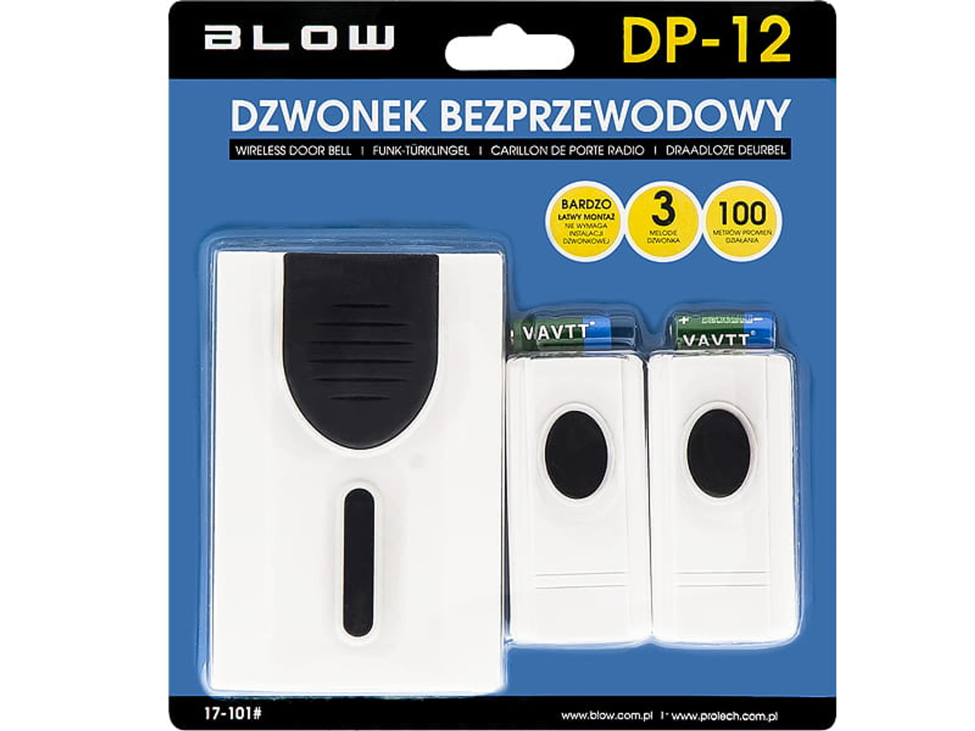 

Dzwonek bezprzewodowy Blow DP-12 dwa przyciski