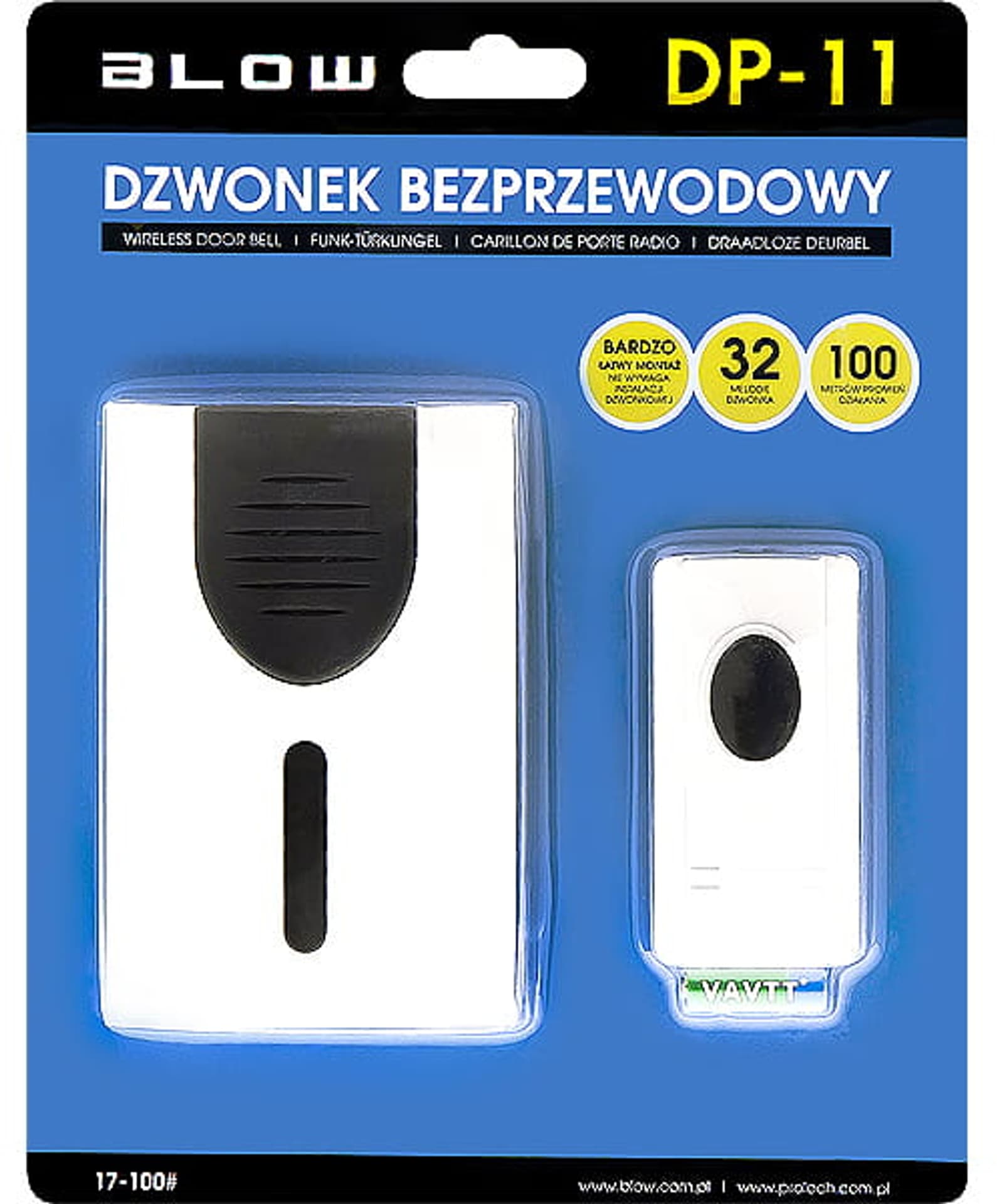 

Dzwonek bezprzewodowy Blow DP-11 Nadajnik i odbiornik