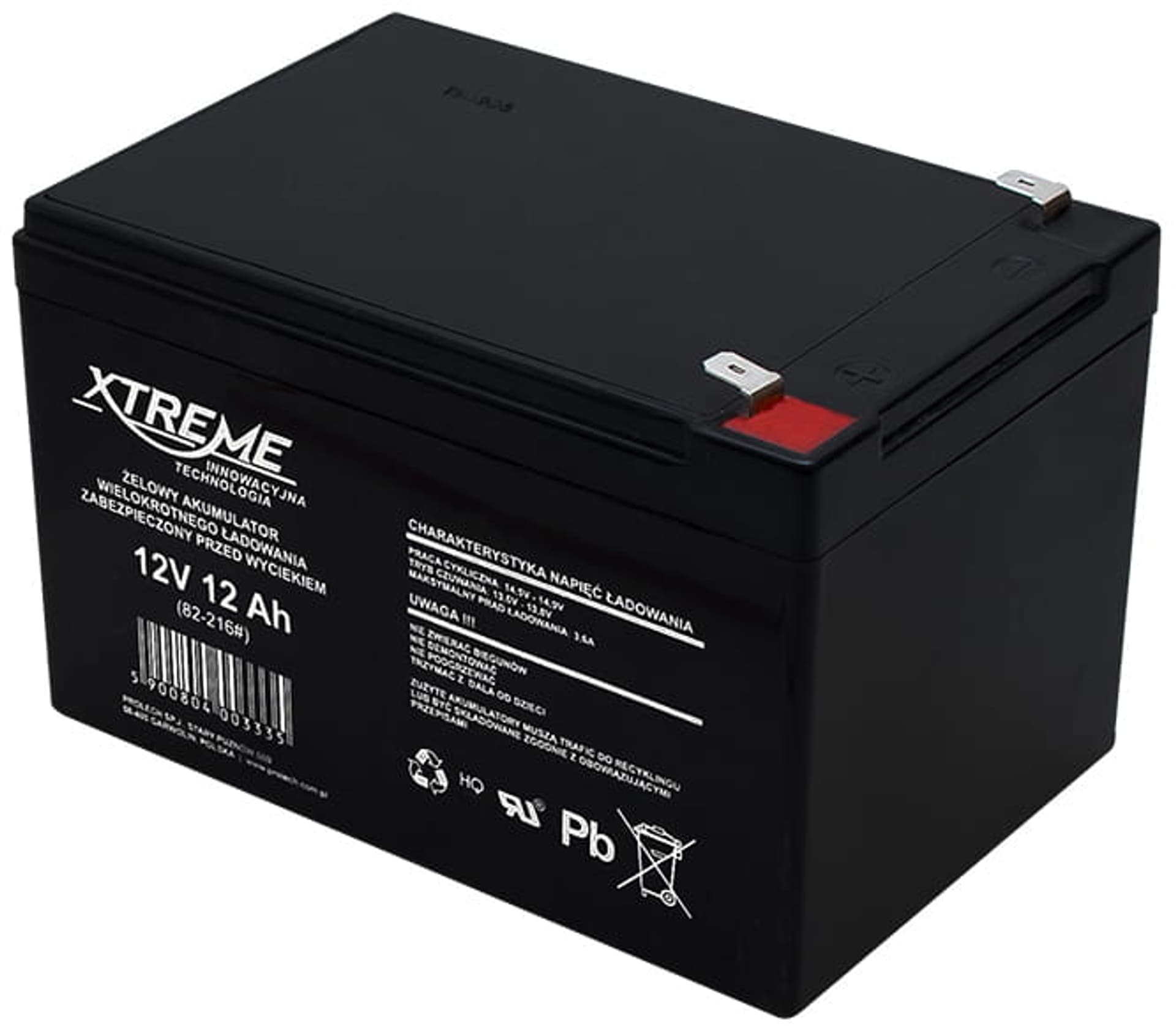 

Akumulator żelowy 12V 12Ah Xtreme 82-216