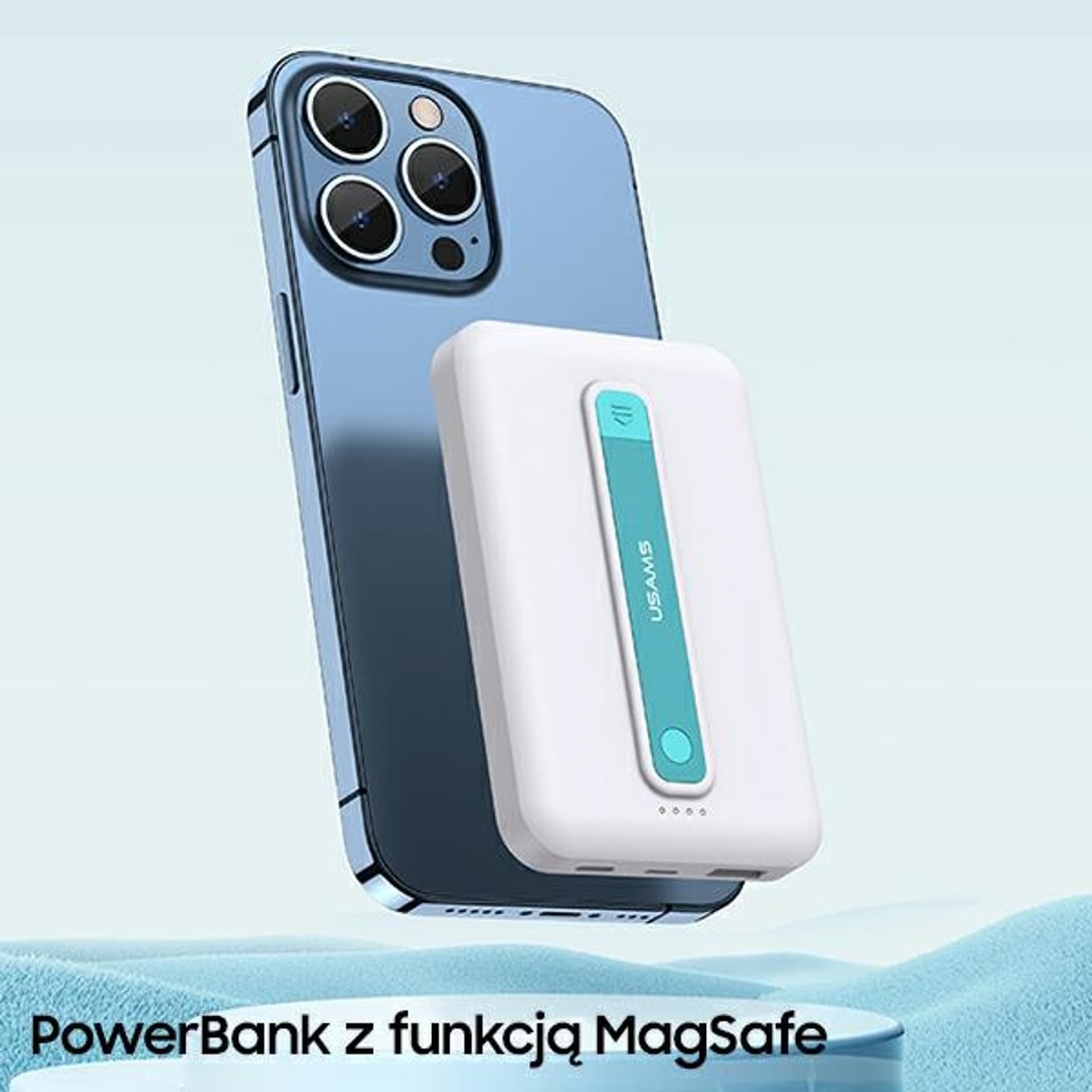

USAMS Powerbank PB64 10000mAh 20W QC3.0+PD Magnetic Wireless Fast Charge czarny/black 10KCD17301 (US-CD173)