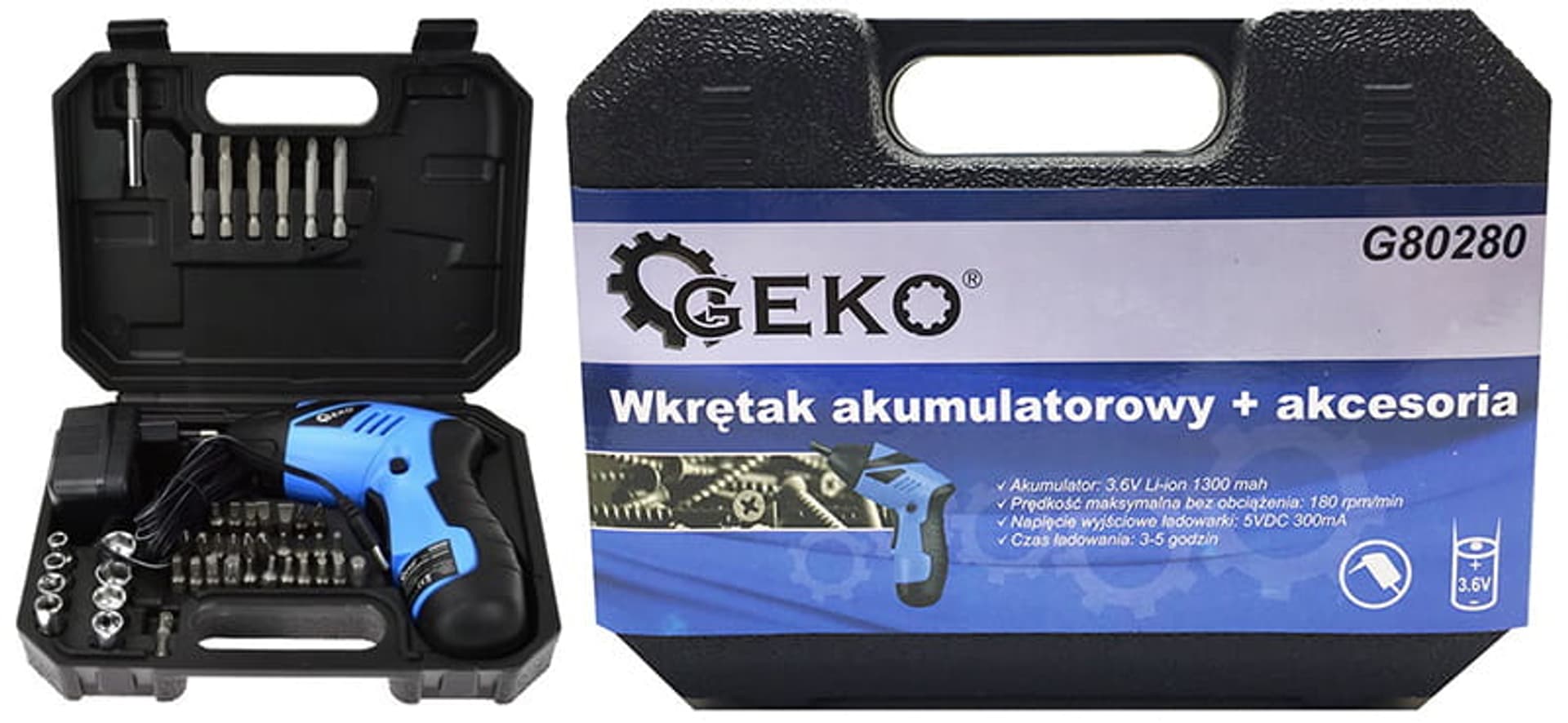 

Wkrętarka akumulatorowa Geko. Wkrętak elektryczny.