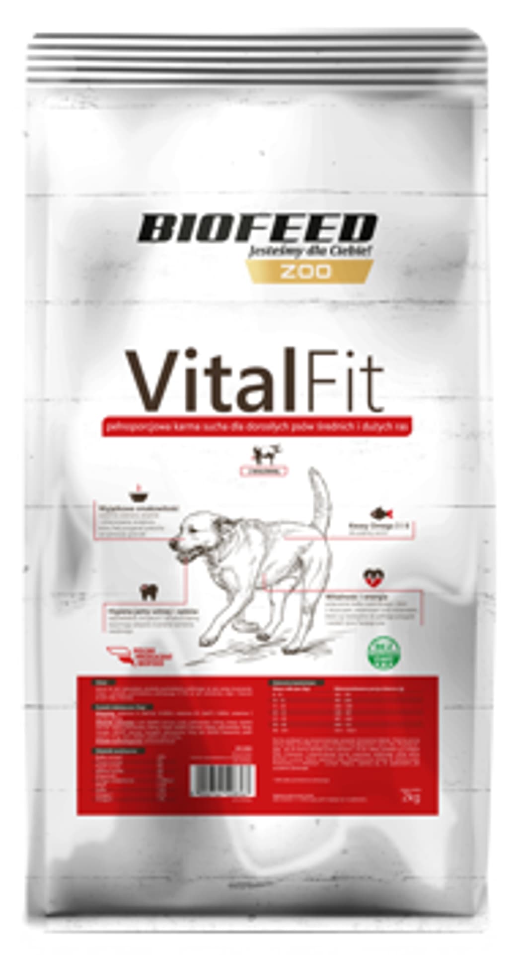 

BIOFEED VITALFIT dla dorosłych psów średnich i dużych ras z wołowiną 15kg