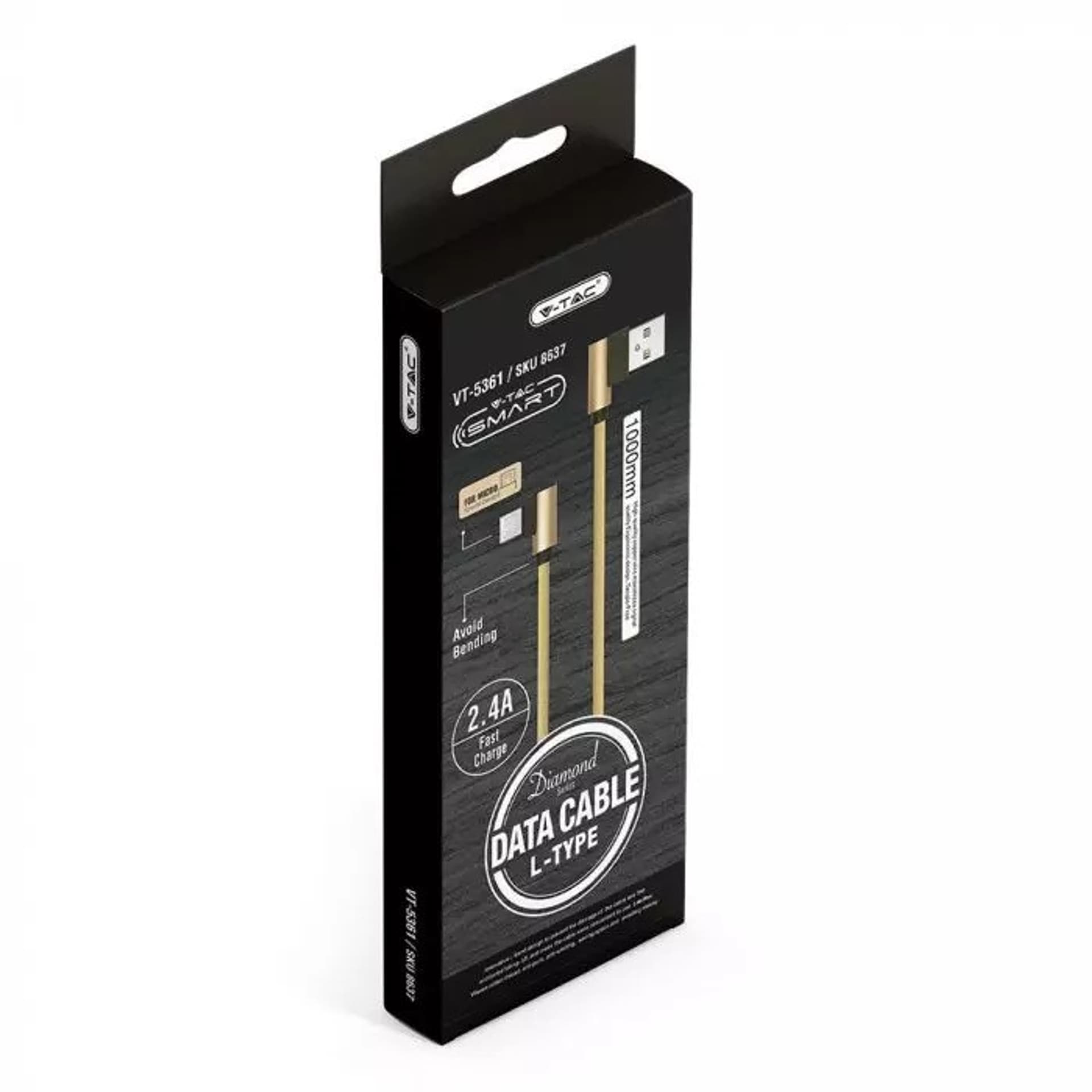 

Kabel USB M - microUSB M 1M 2.4A