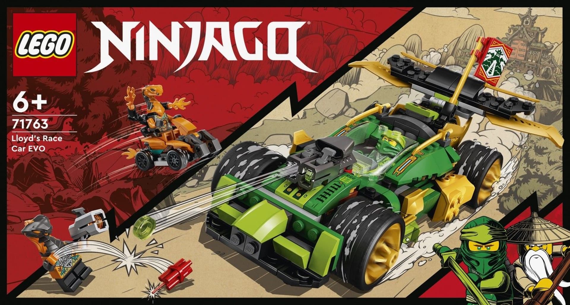 

Klocki Ninjago 71763 Samochód wyścigowy Lloyda EVO