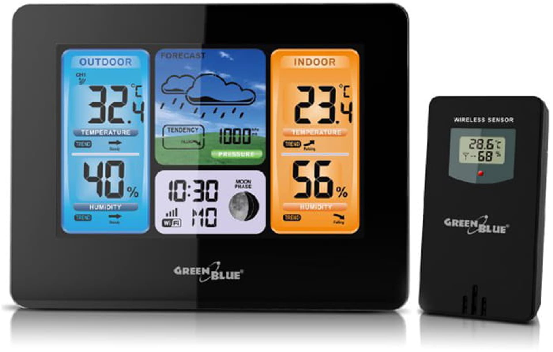 

Stacja pogody DCF WiFi kolor GreenBlue GB522 multi