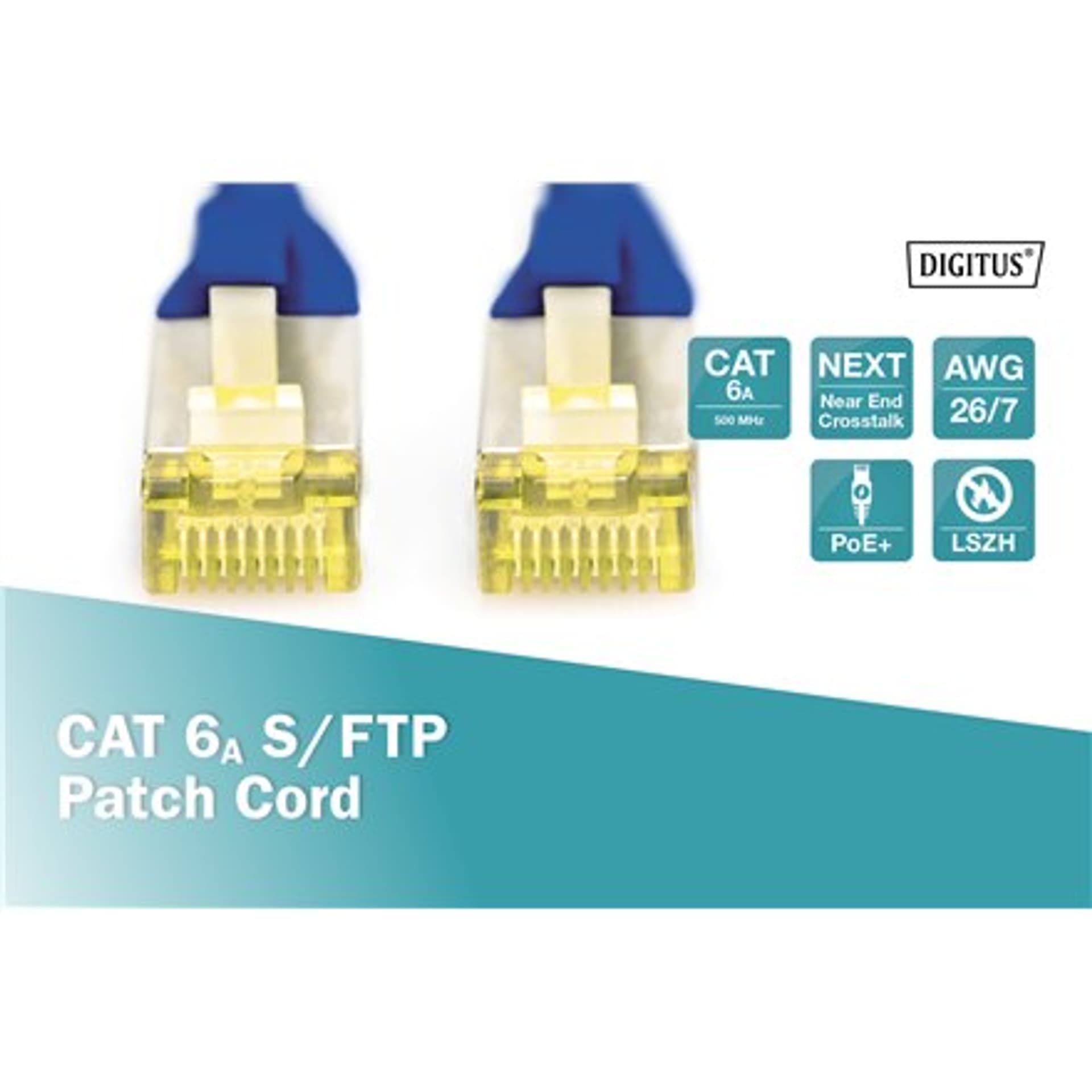 

Digitus Patch Cord CAT 6A S-FTP, Cu, LSZH AWG 26/7, 1 m