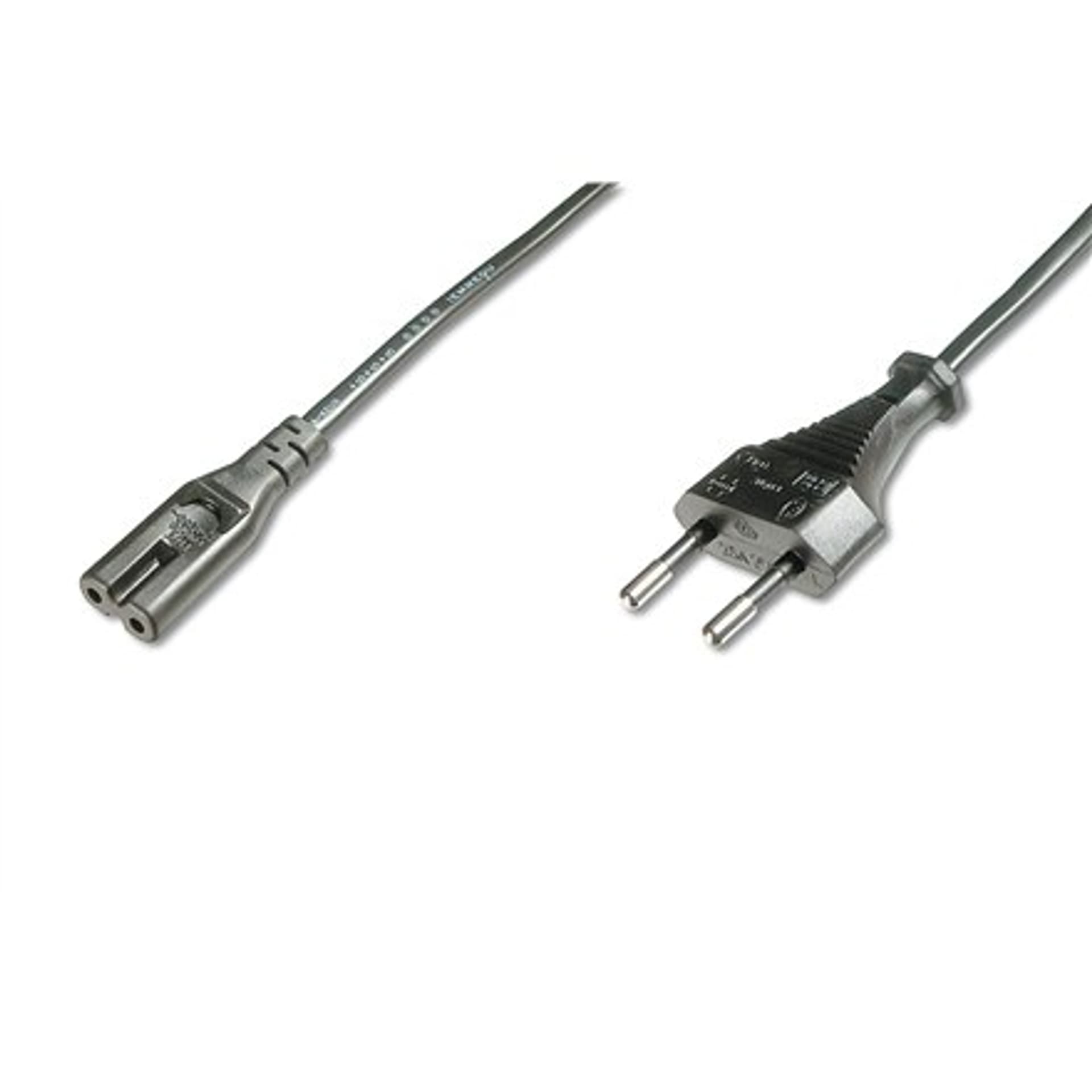 

Digitus Power Cord, Schuko Euro - C7 M/F, H03VVH2-F2G 0.75qmm 1.2 m, Black