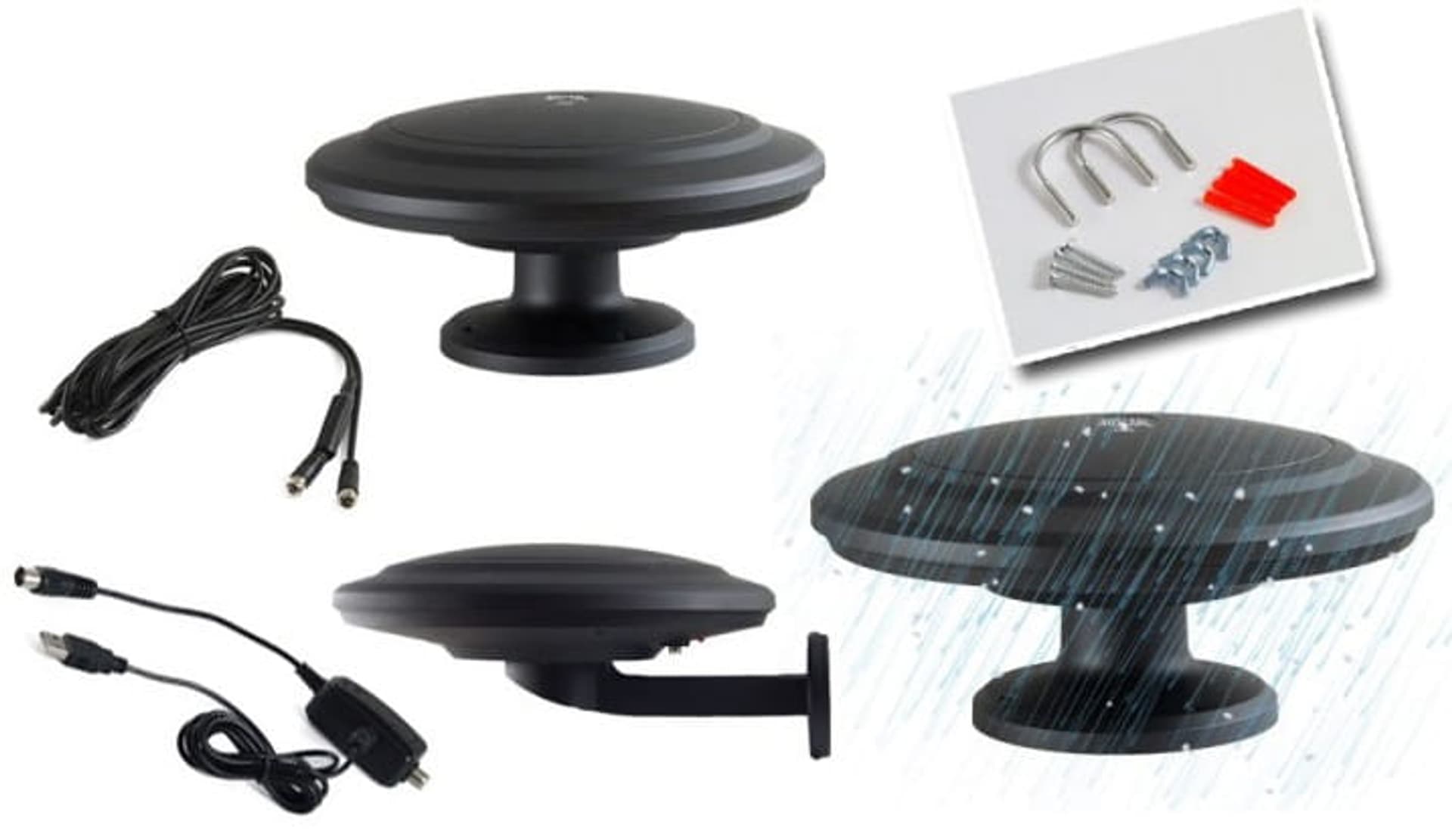 

Antena samochodowa TV DVBT/T2 Mistral MI Black MI-ANT04/C