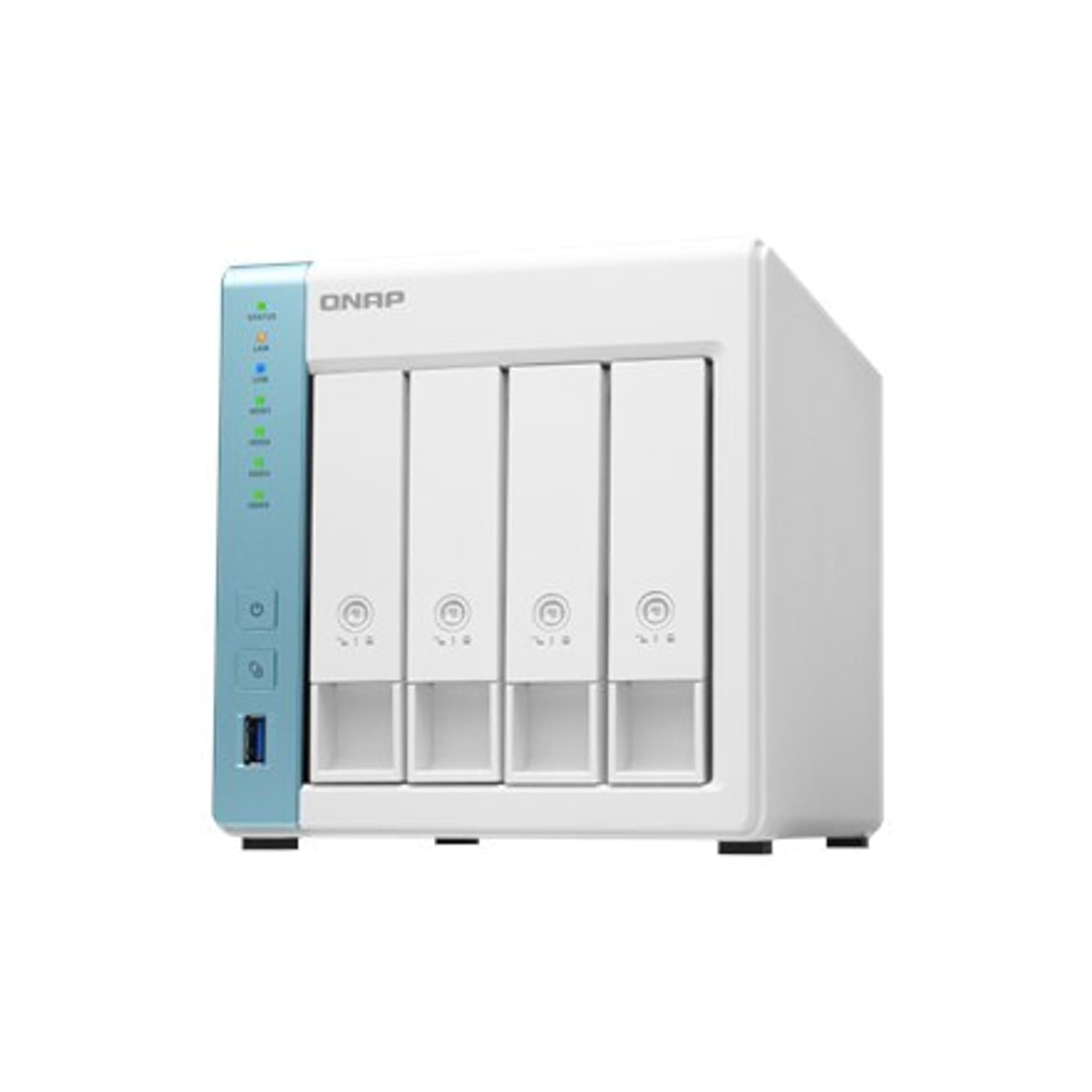 

QNAP 4-Bay QTS NAS TS-431K Up to 4 HDD/SSD Hot-Swap, AL214 Quad-Core, Processor frequency 1.7 GHz, 16 GB, DDR3, 2x1GbE, 2xUSB 3.