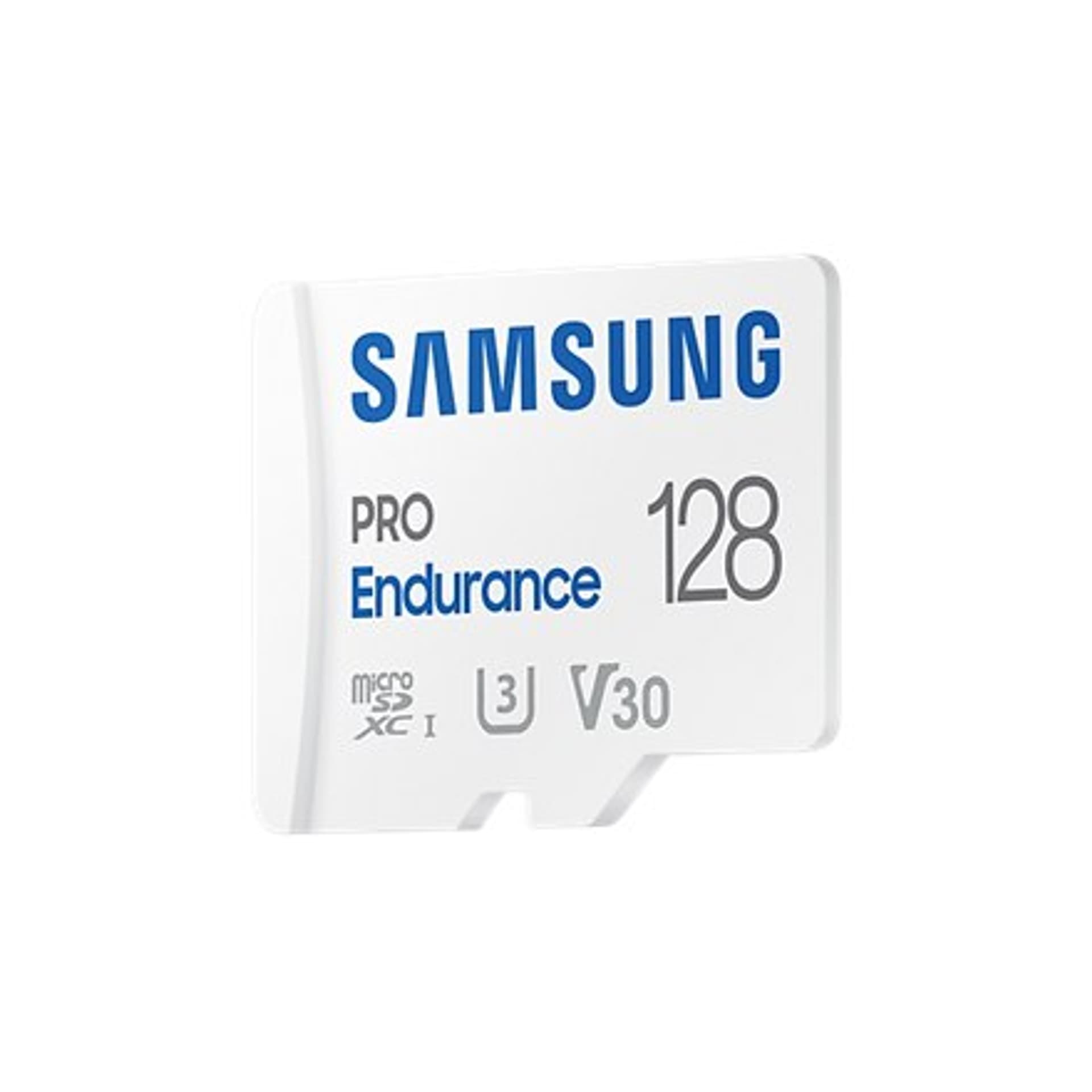 

Samsung PRO Endurance MB-MJ128KA/EU 128 GB, MicroSD Memory Card, Flash memory class U3, V30, Class 10, SD adapter