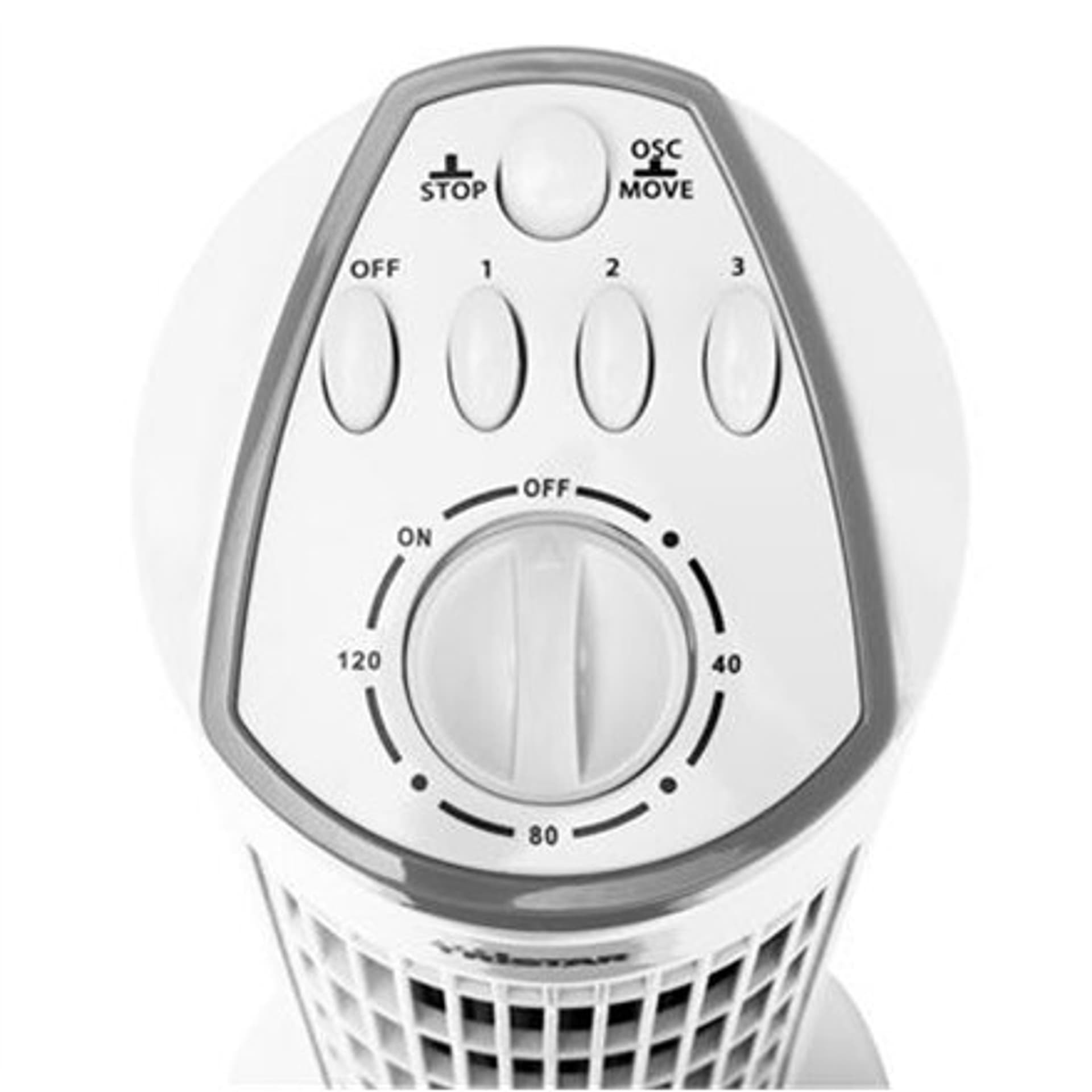 

Tristar VE-5864 Tower Fan, Number of speeds 3, 40 W, Oscillation, Diameter 24 cm, White