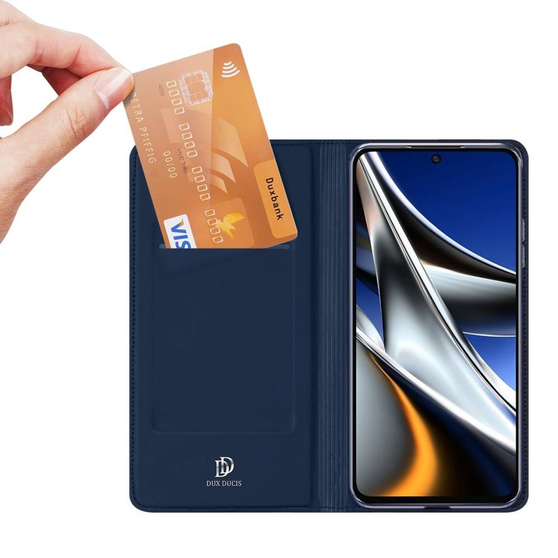 

Etui XIAOMI POCO X4 PRO 5G z Klapką Eko Skóra Dux Ducis Skin Leather granatowe