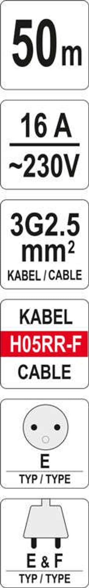

PRZEDŁUŻACZ BĘBNOWY 50M 4 GNIAZDA 3*2.5MM2