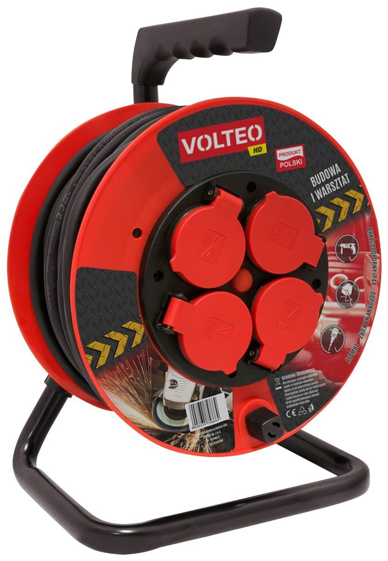 

PRZEDŁUŻACZ HEAVY DUTY NA BĘBNIE 40M PRZEWÓD H05RR-F 3*2,5MM