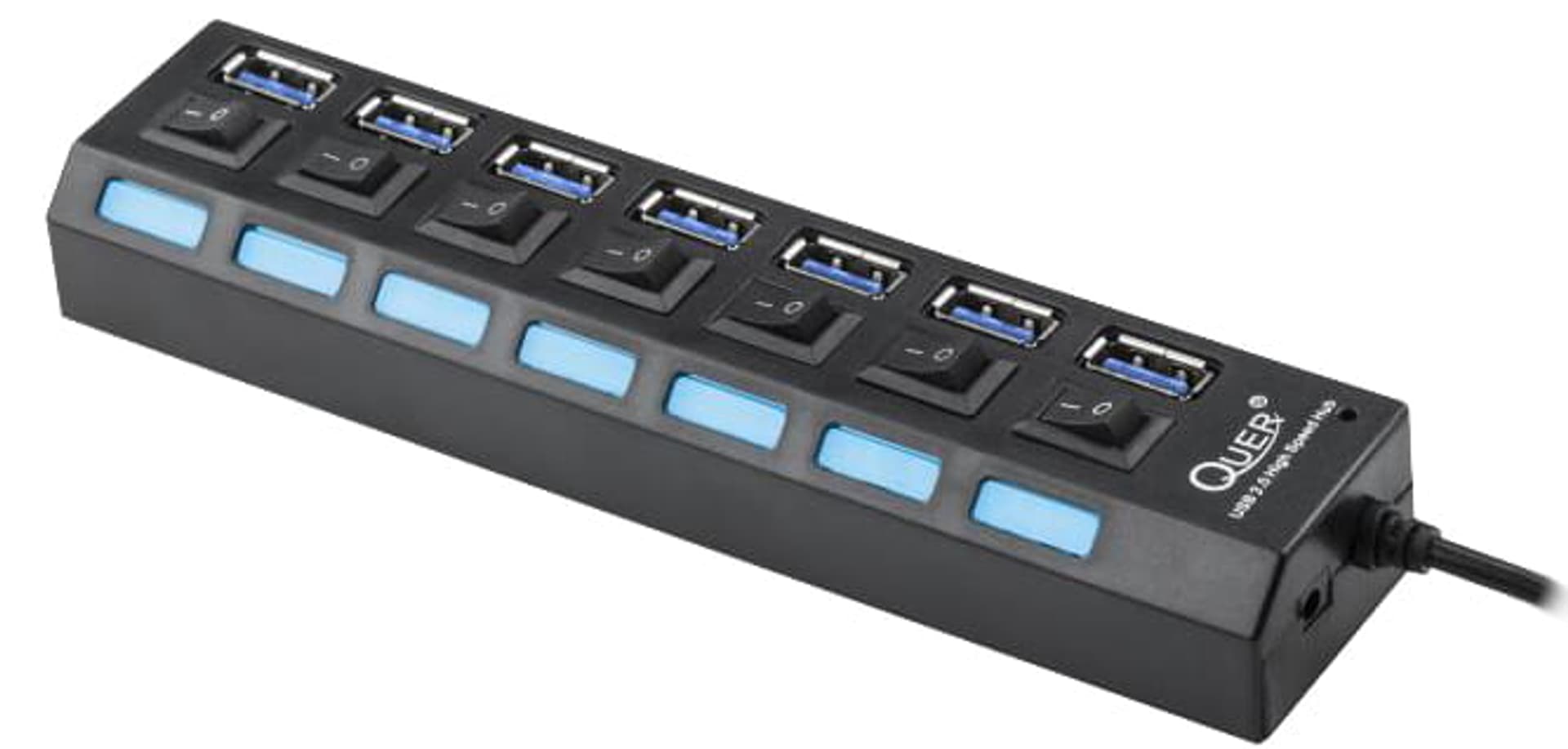

Hub USB 3.0 7-portowy Quer Pro KOM0941