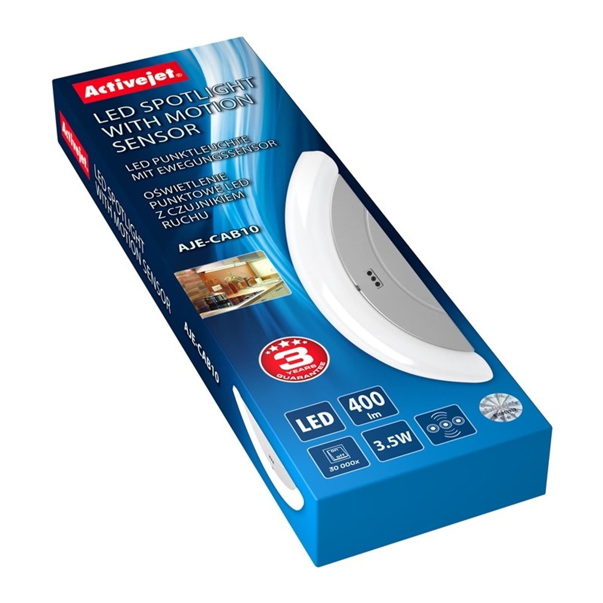 

Oświetlenie punktowe LED z czujnikiem ruchu Activejet (3.5 W)