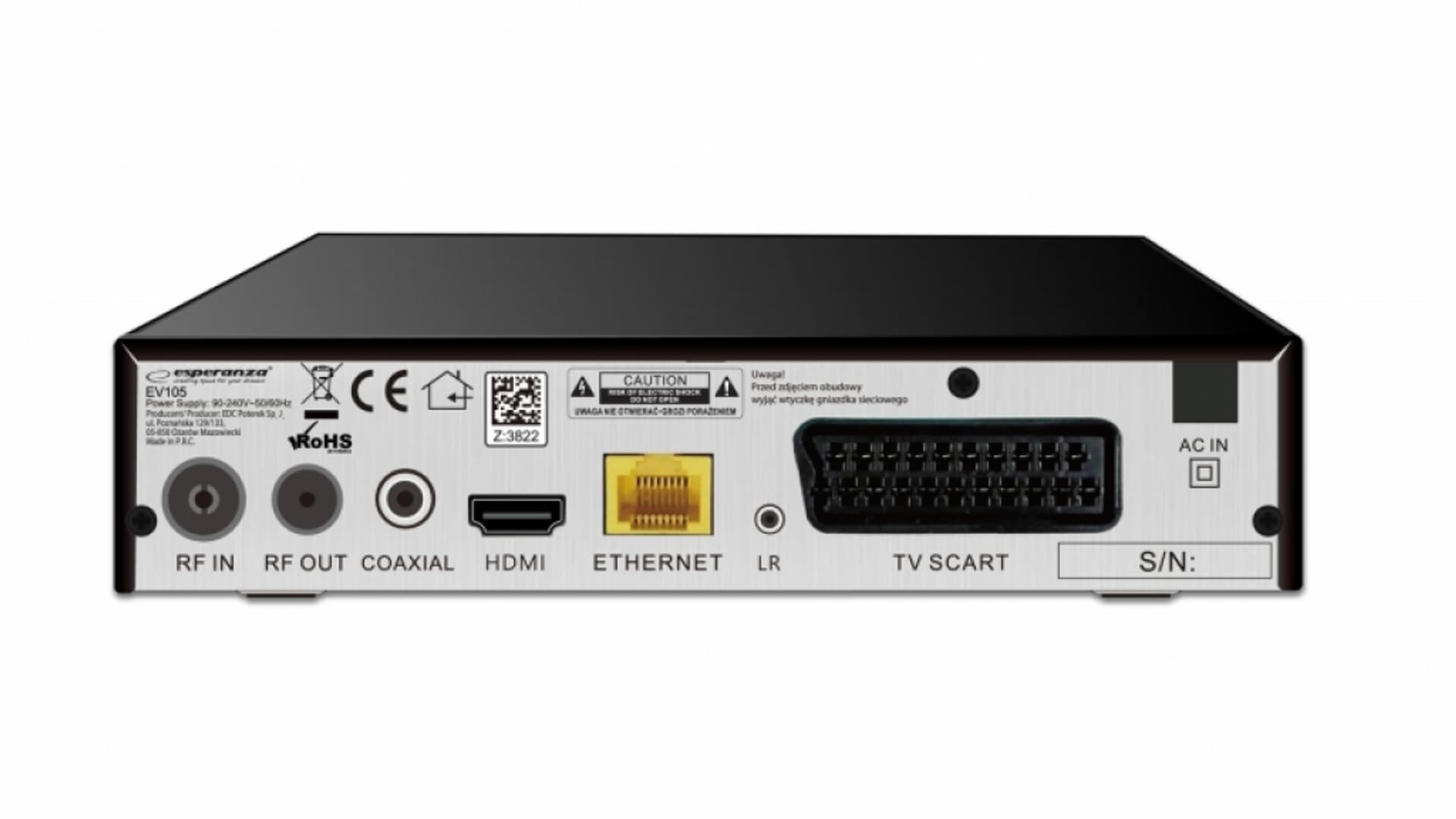 

EV105P Esperanza tuner cyfrowy dvb-t2 h.265/hevc ev105p