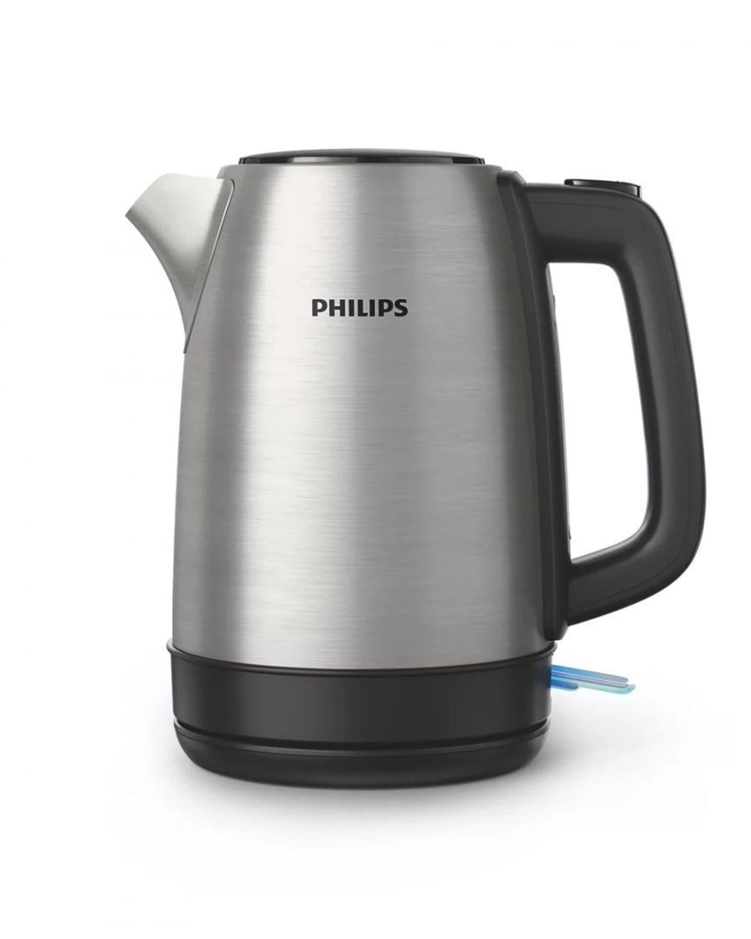 

Czajnik Philips Daily Collection HD9350/90 elektryczny, 2200 W, 1,7 l, stal nierdzewna, podstawa obrotowa 360°, stal nierdzewna
