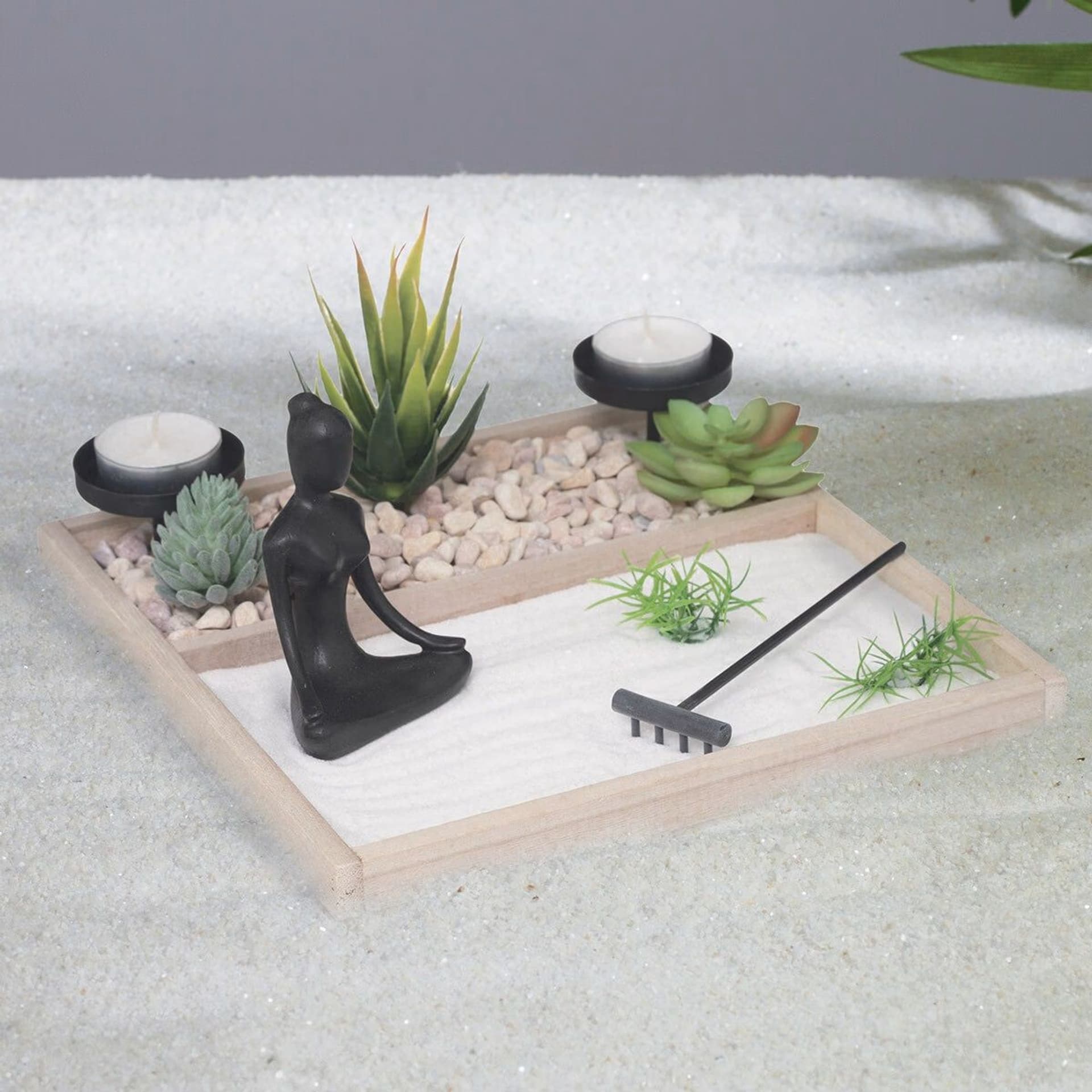 

Ogród Yoga Zen z figurką 23x23 cm