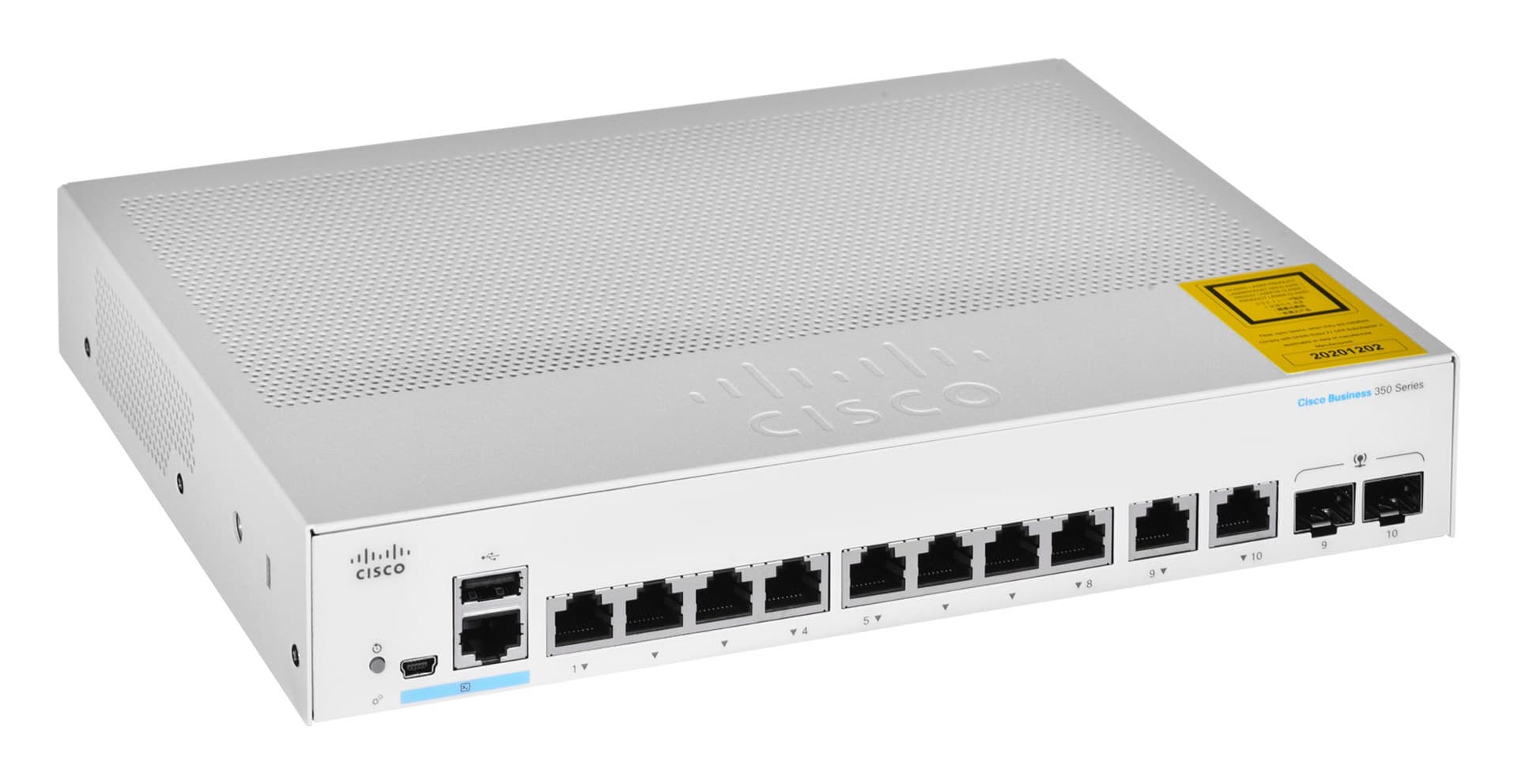 

Cisco Przełącznik CBS350 Managed 8p GE Ext PS 2x1G Combo
