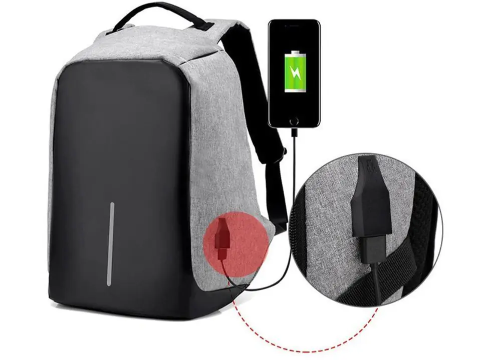 Anti theft backpack with usb port hotsell