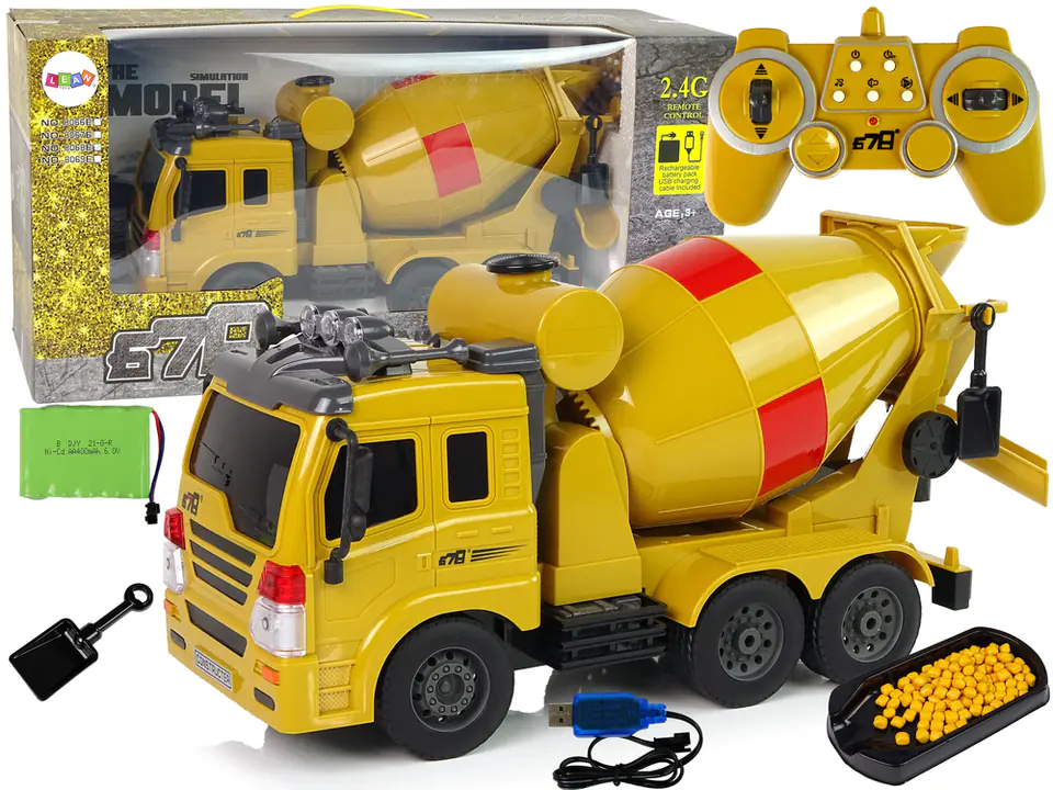 Remote Controlled Concrete Mixer 2.4G Rotating Pear 1 20 Accessories Wasserman.eu