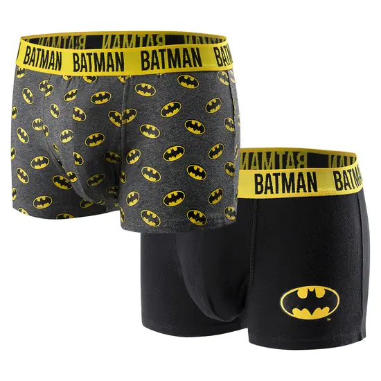 Batman Underwear, Mens Batman Underwear, Trademark Bat Logo Black Boxer  Shorts