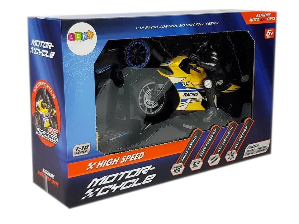 Motor Sports Remote Controlled Racer 2.4G Range 35m Yellow Wasserman.eu