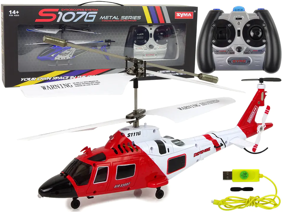 Flying helicopter SYMA S111G R C remotely controlled Wasserman.eu