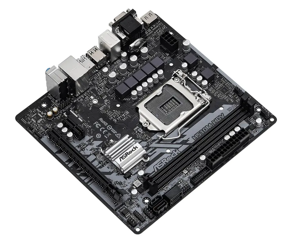 ASROCK　H510M-HDV-M.2 LGA1200 Used - Very Good: ASRock H510M-HDV/M.2 LGA 1200 Micro ATX